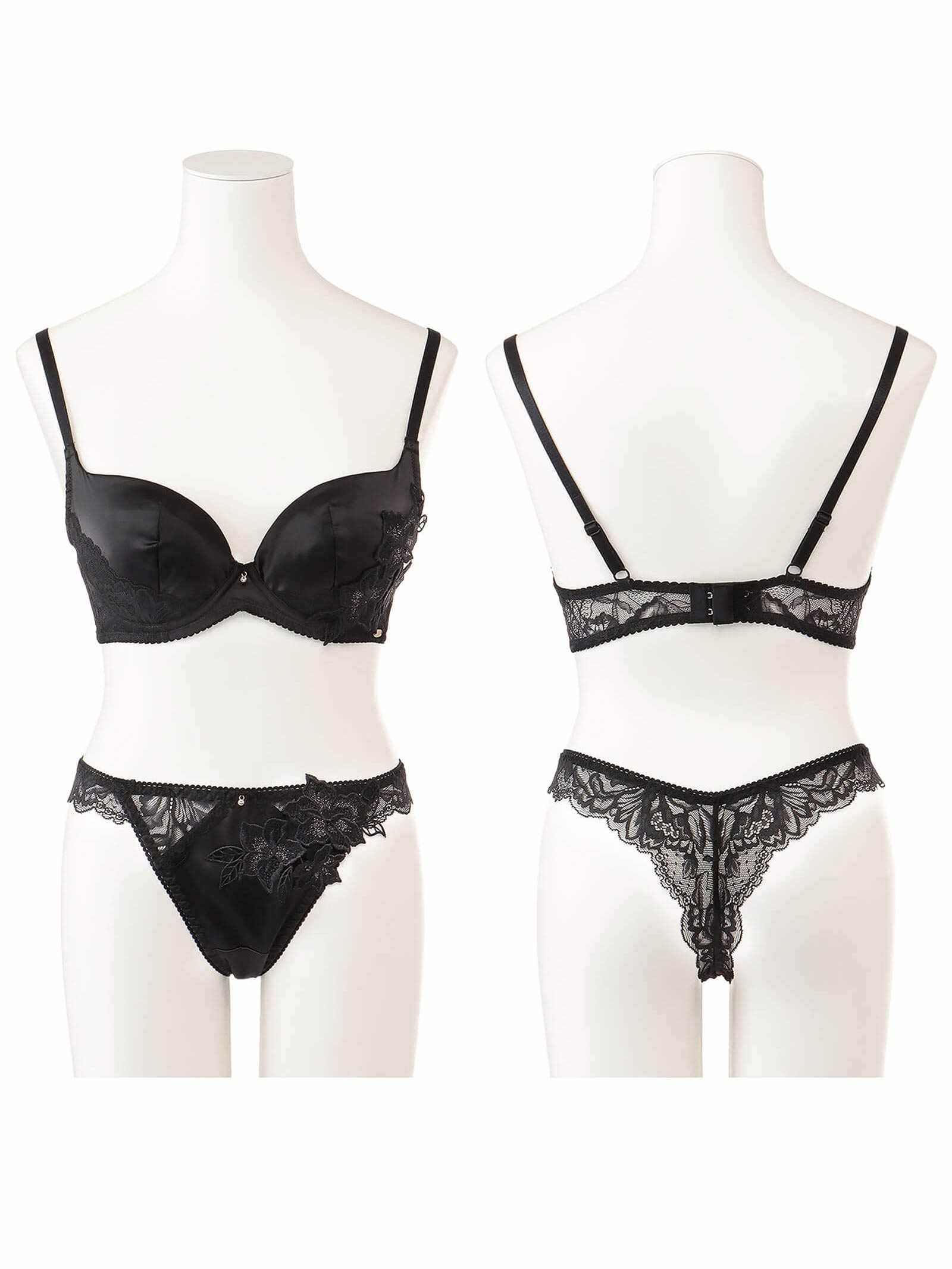 2/8新作!【Rちゃんプロデュース/LEMURA】Satin chemicalmotif Lingerie -Tバックセット-