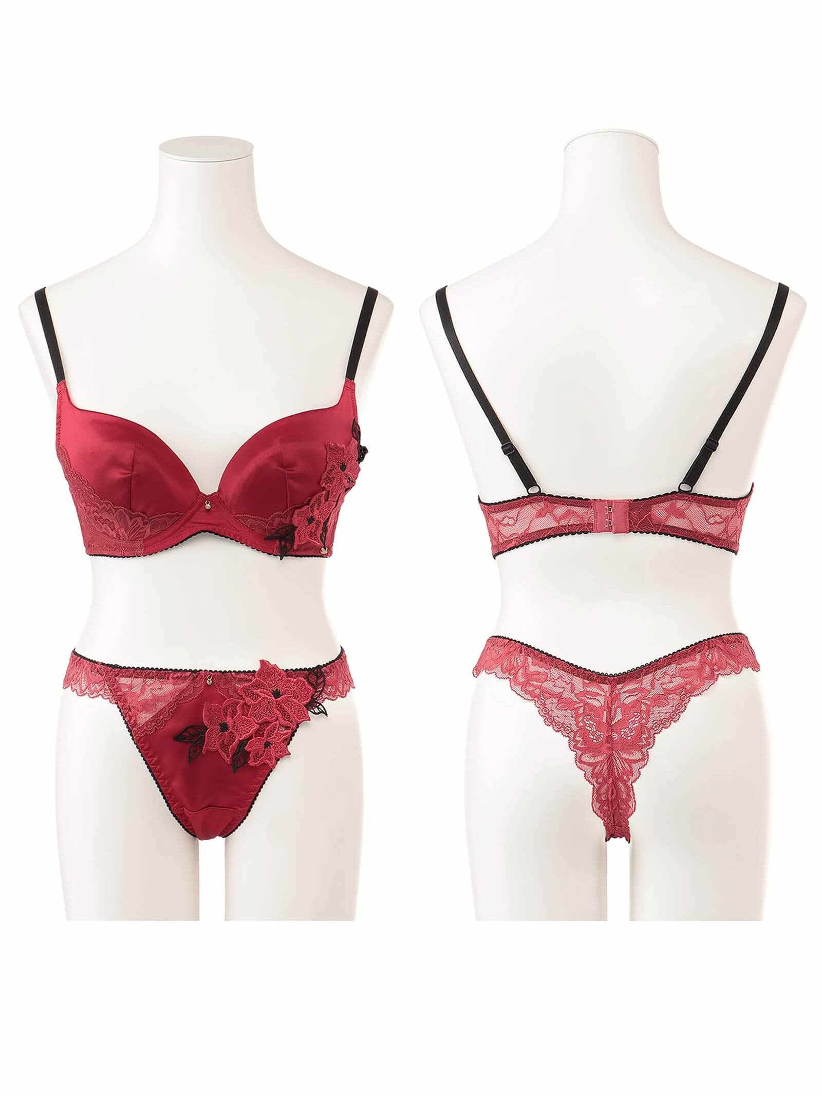 2/8新作!【Rちゃんプロデュース/LEMURA】Satin chemicalmotif Lingerie -Tバックセット-