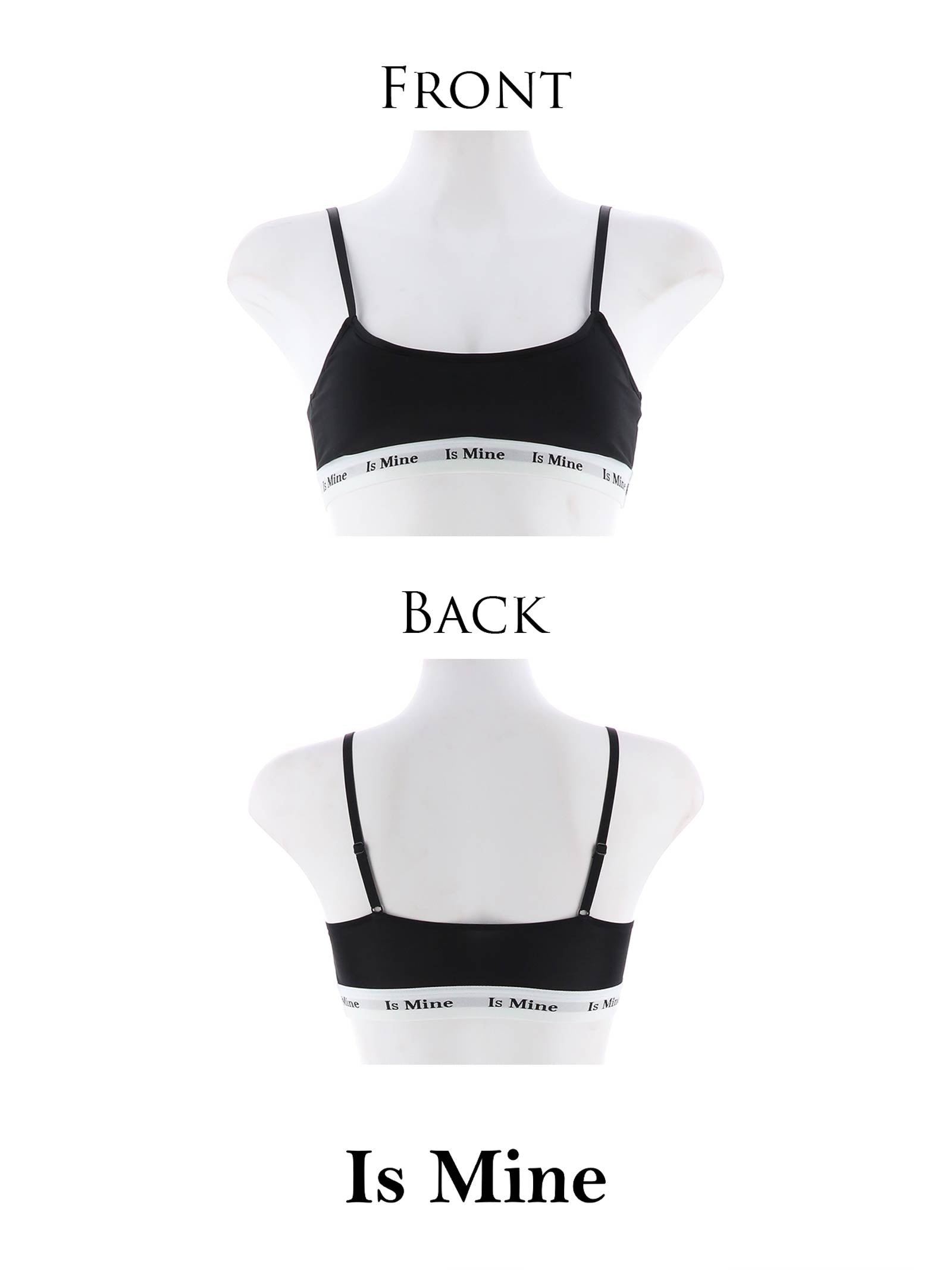 【IsMine】Casual tape Brassiere / Black