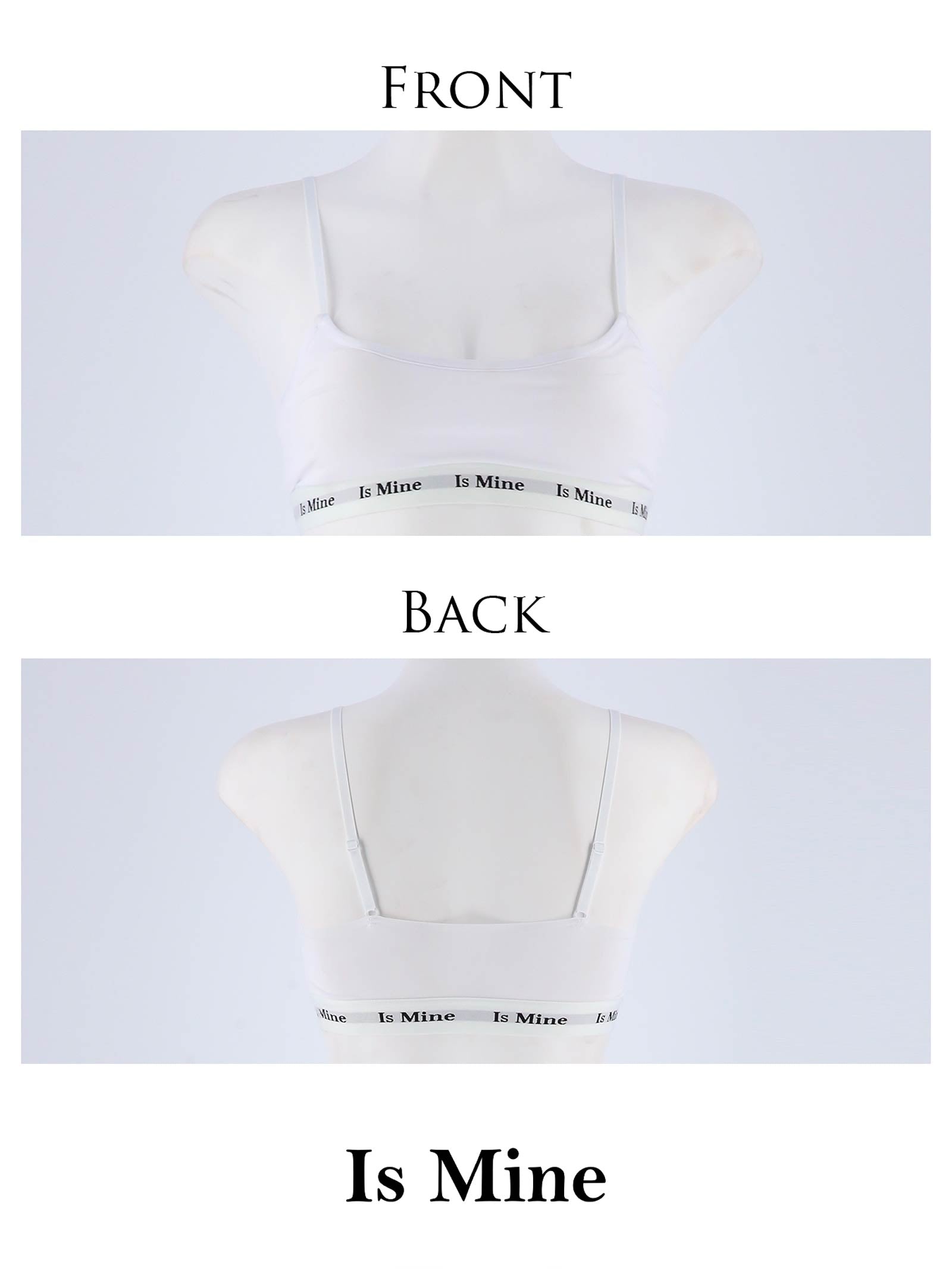 【IsMine】Casual tape Brassiere / White