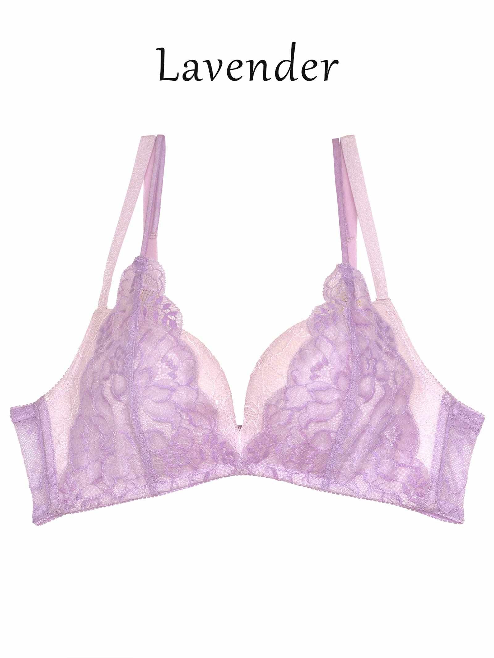 【吉木千沙都(ちぃぽぽ)プロデュース/lunangelina】Blossom Lacy Bra / Lavender - 【公式】247Lingerie