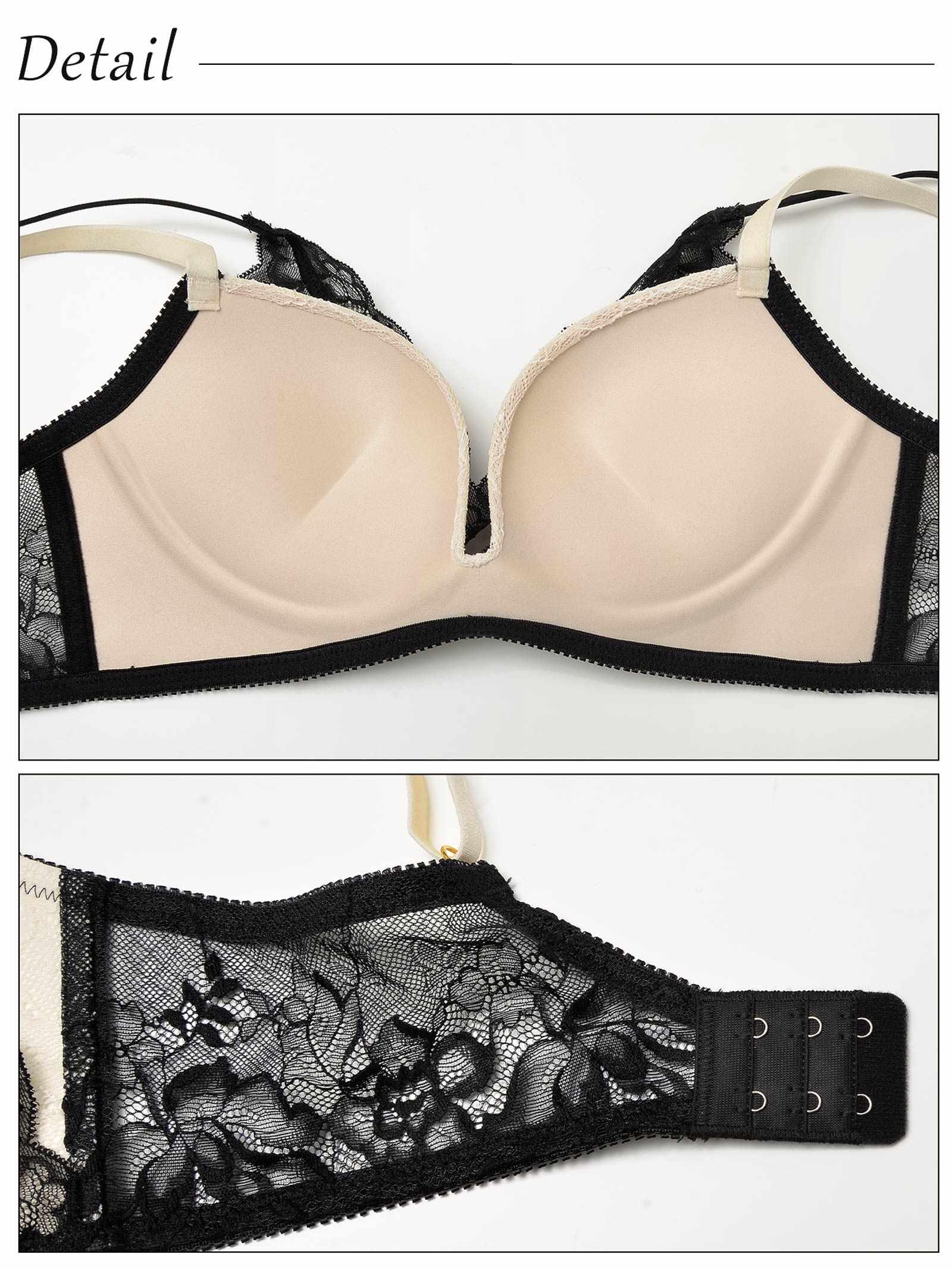 【吉木千沙都(ちぃぽぽ)プロデュース/lunangelina】Blossom Lacy Bra / Black - 【公式】247Lingerie
