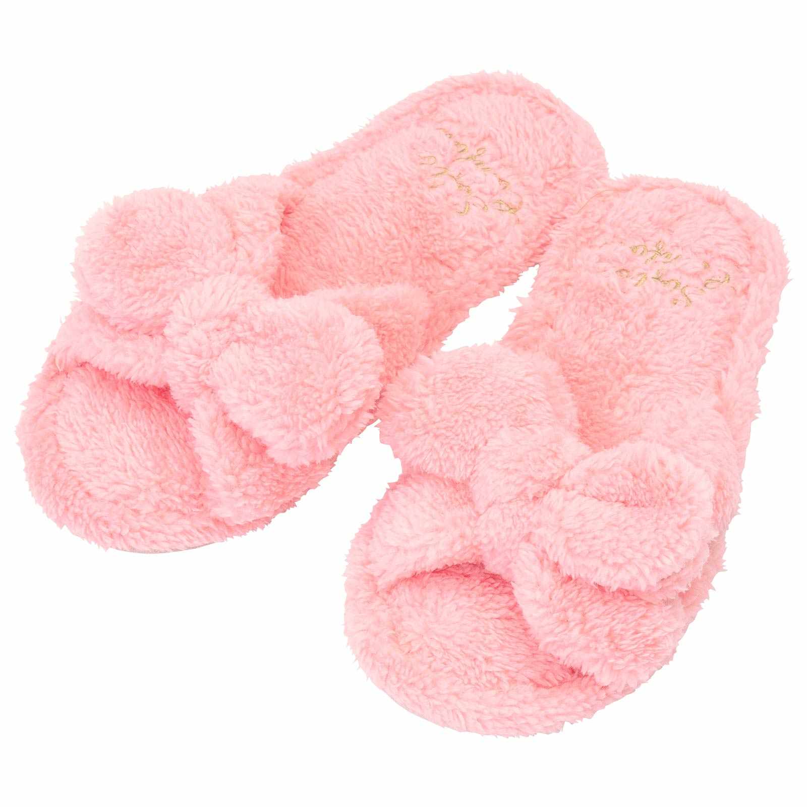 モコモコリボンルームスリッパ