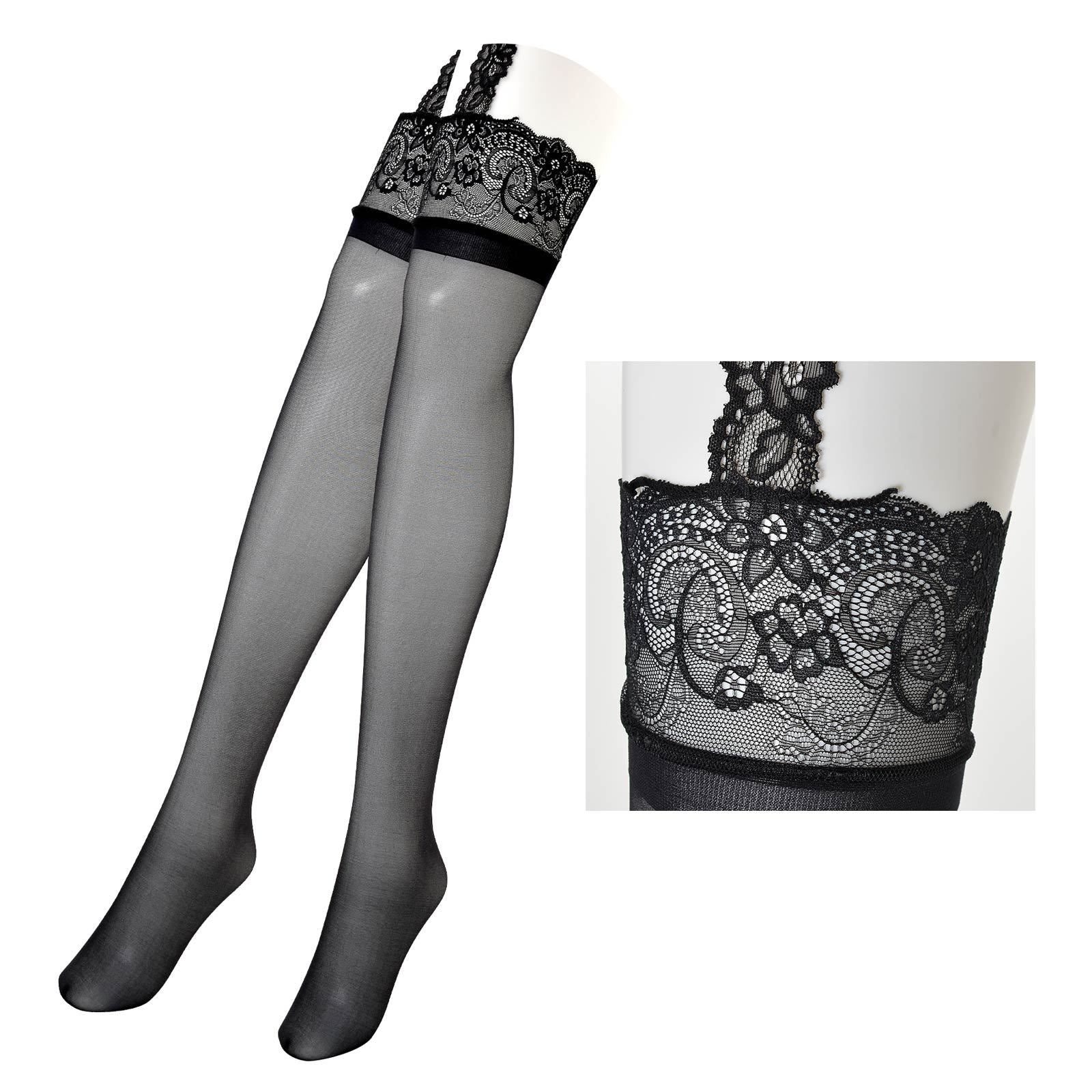 11/15再販!Lacyガールガーターニーハイストッキング