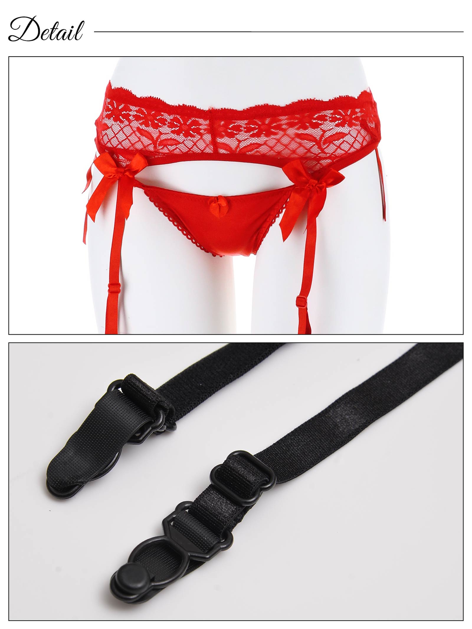 11/8新作!シアーフラワー格子リボンTバックガーターセット