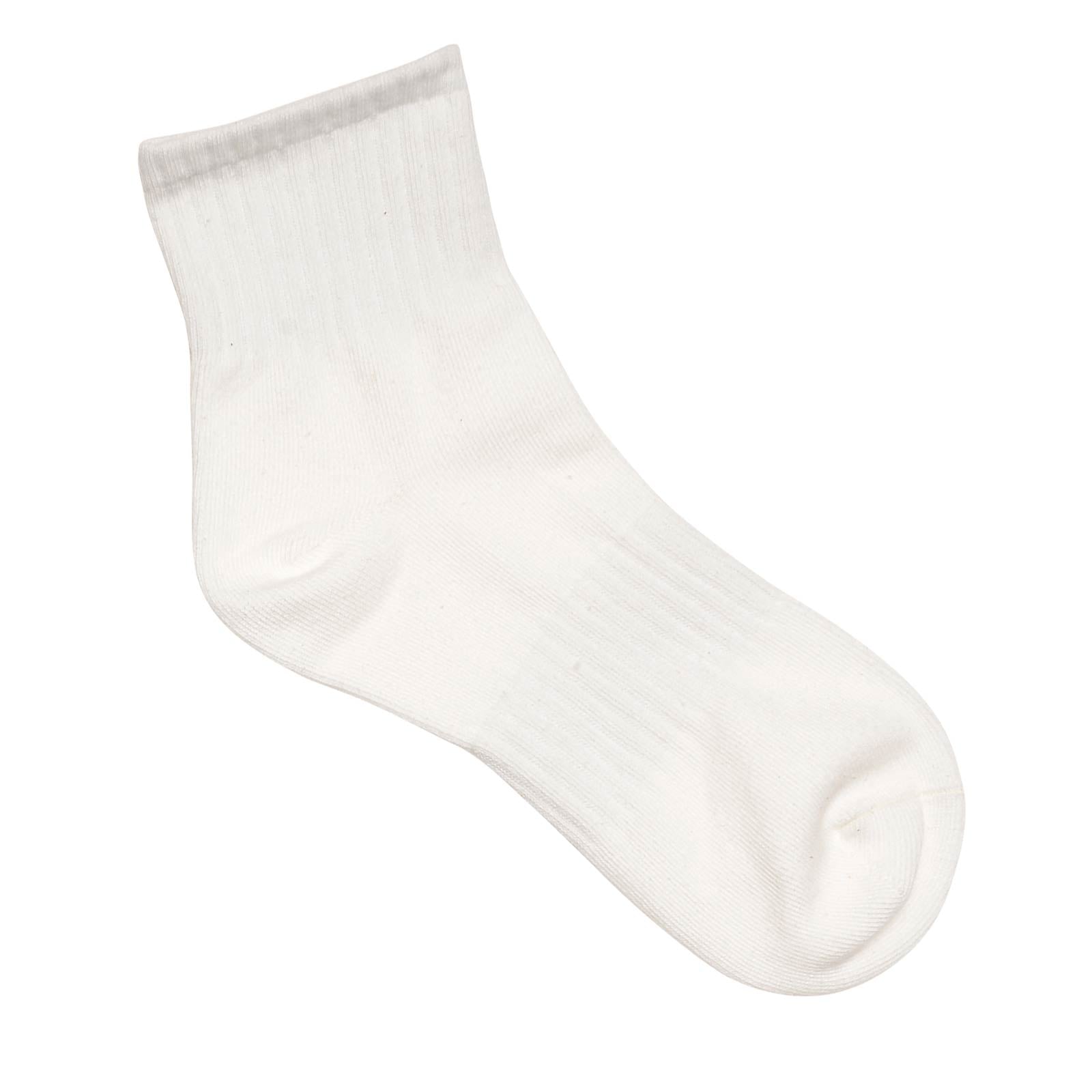 シンプルワンカラークルーソックス