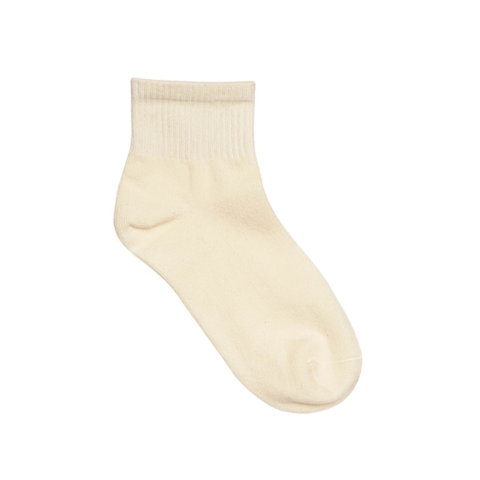 ワンカラーリブショートソックス