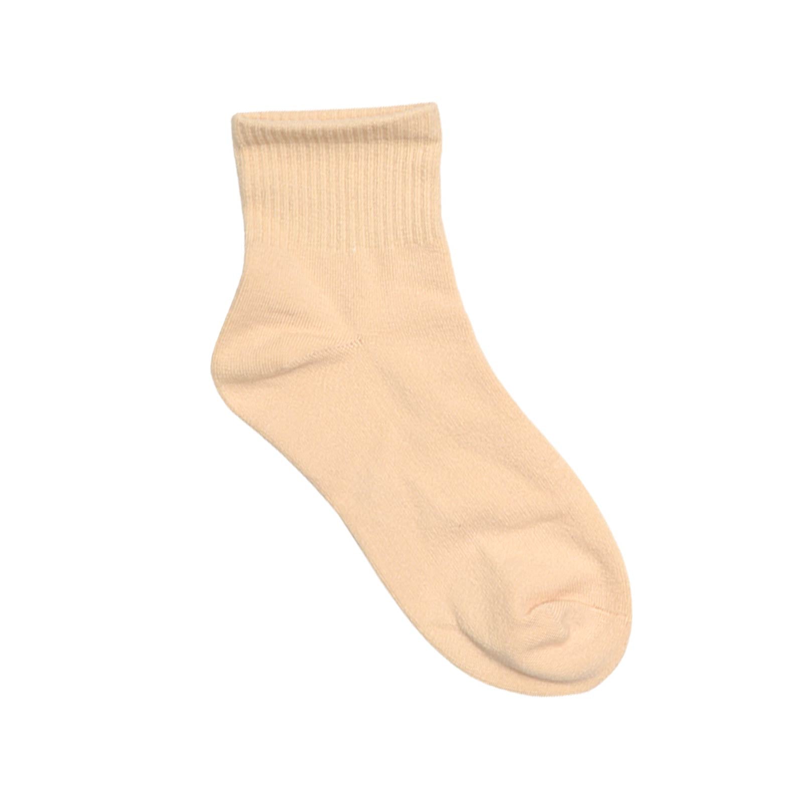 ワンカラーリブショートソックス