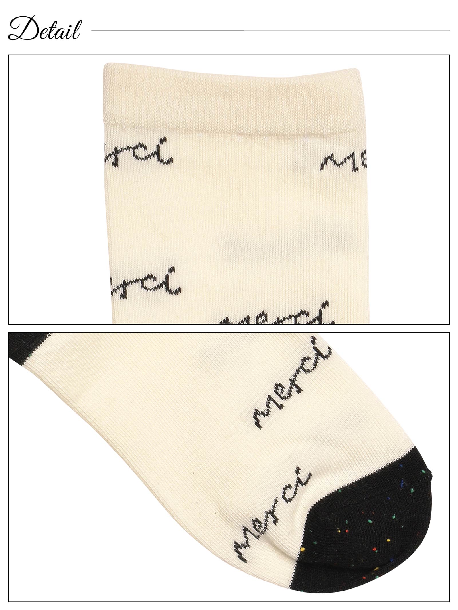 11/17新作!モノトーンロゴクルーソックス