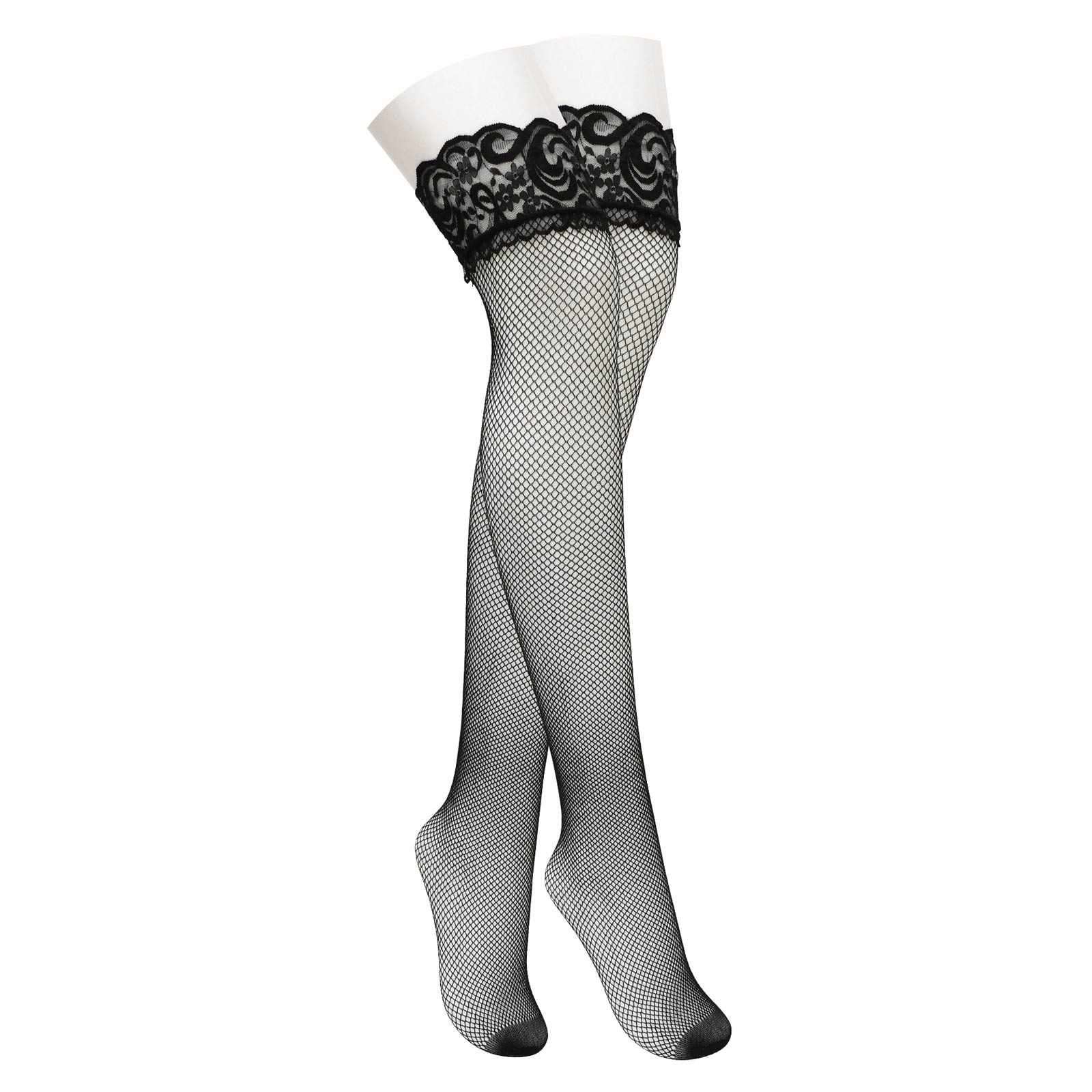 12/13再販!フラワースカラップレースニーハイ網タイツ