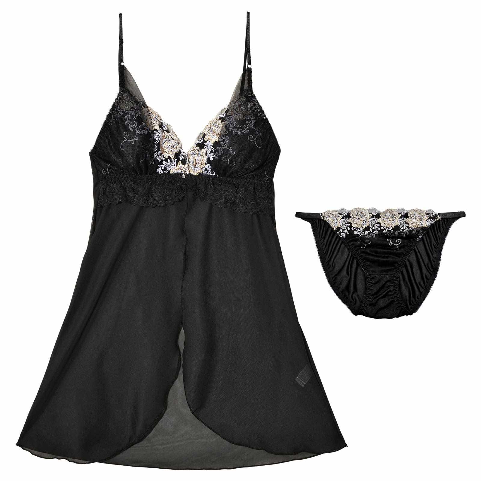 7/23再販!グロッシィフラワーエンブロイダリーベビードール