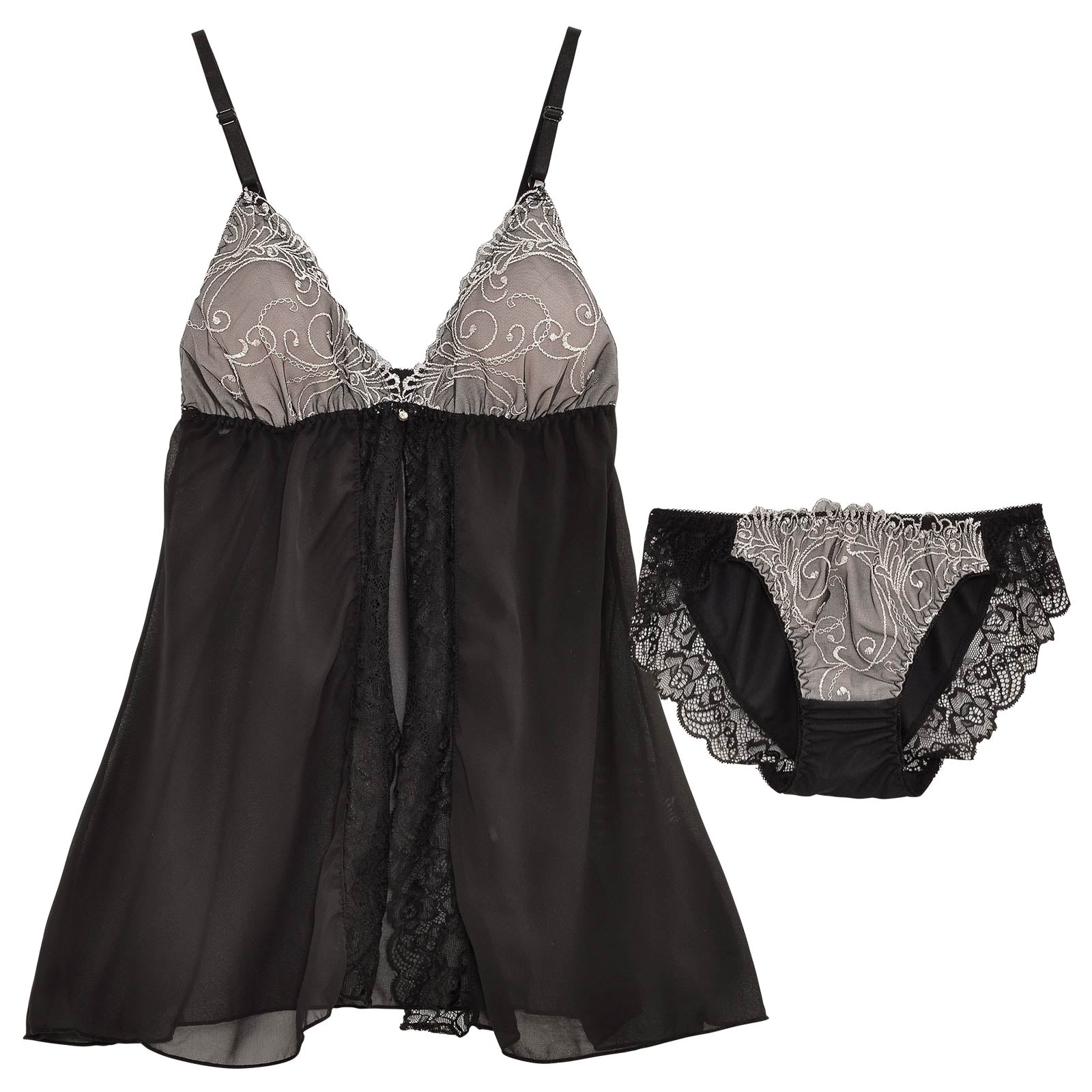 ロイヤルレースレイヤードベビードール