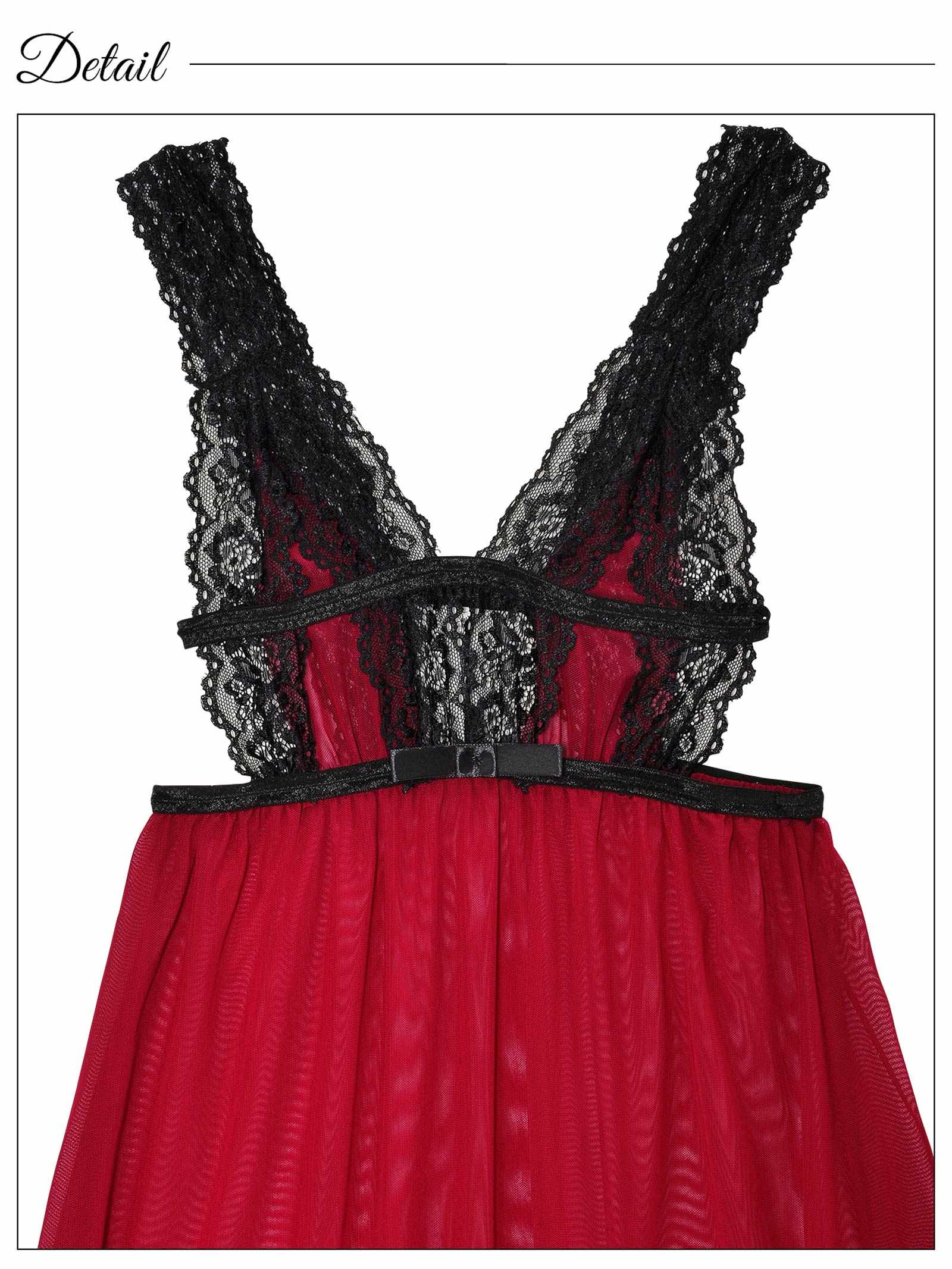 9/16新作!エプロン風レースリボンシアーベビードール