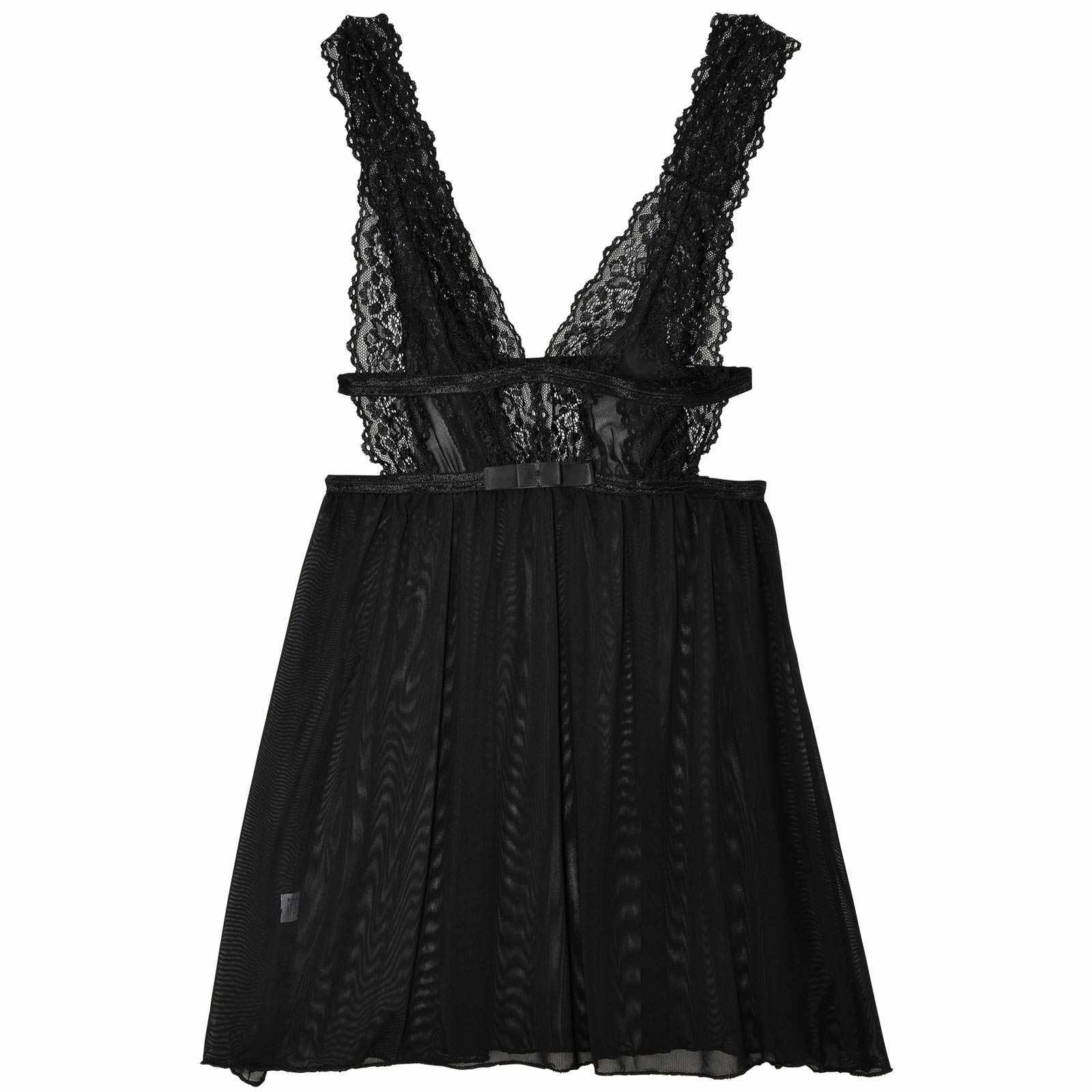 2/7再販!エプロン風レースリボンシアーベビードール - 【公式】247Lingerie