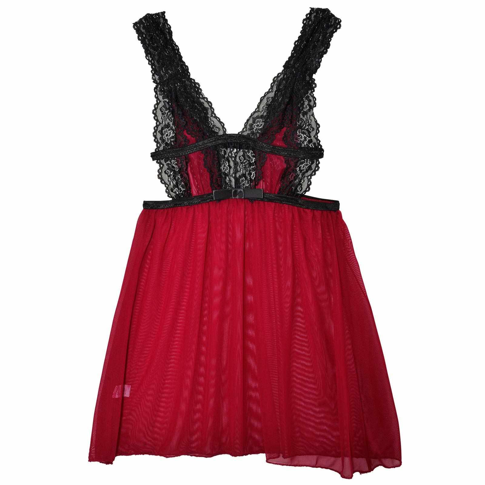 2/7再販!エプロン風レースリボンシアーベビードール - 【公式】247Lingerie