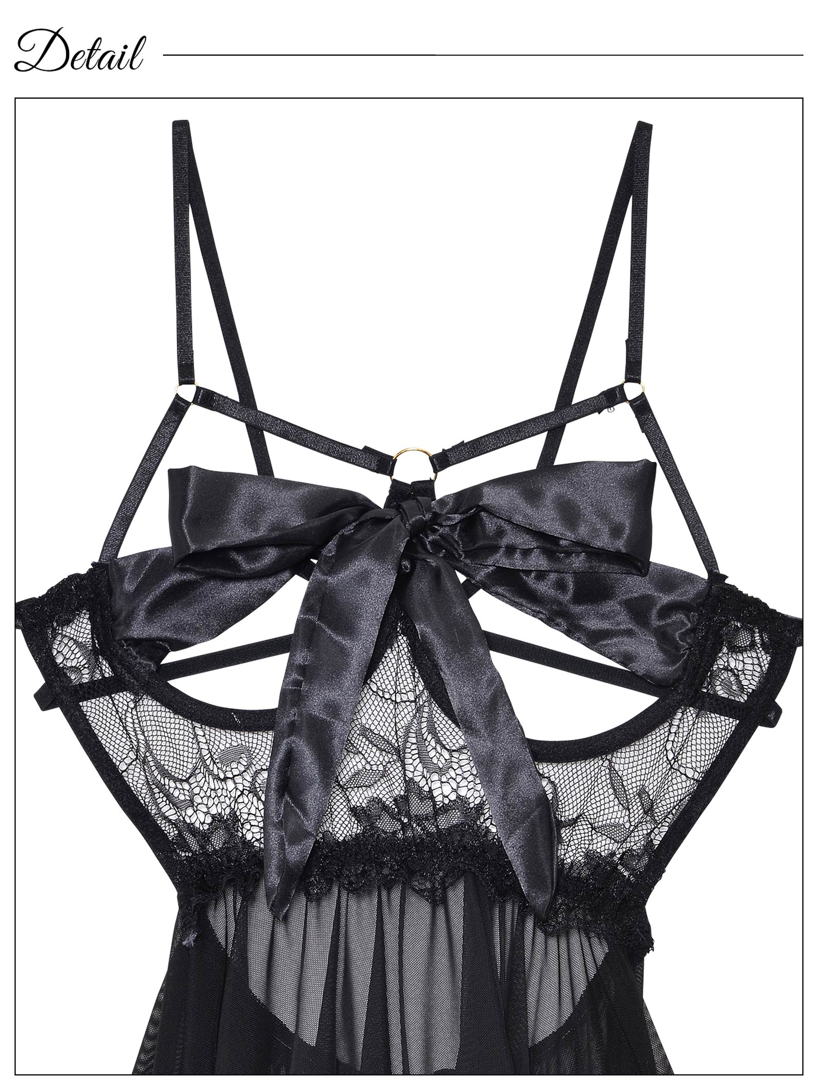 5/1新作!センシュアルレースコードリボンベビードール