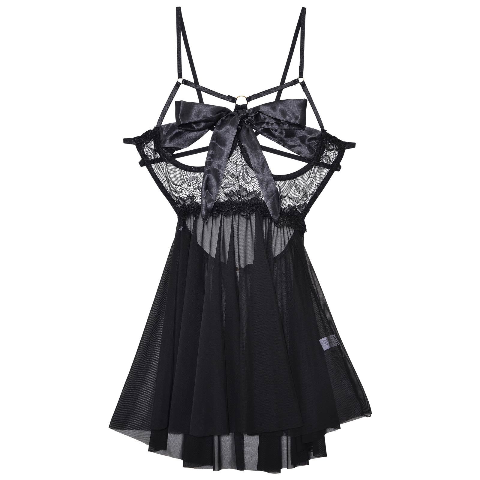 12/4再販!センシュアルレースコードリボンベビードール