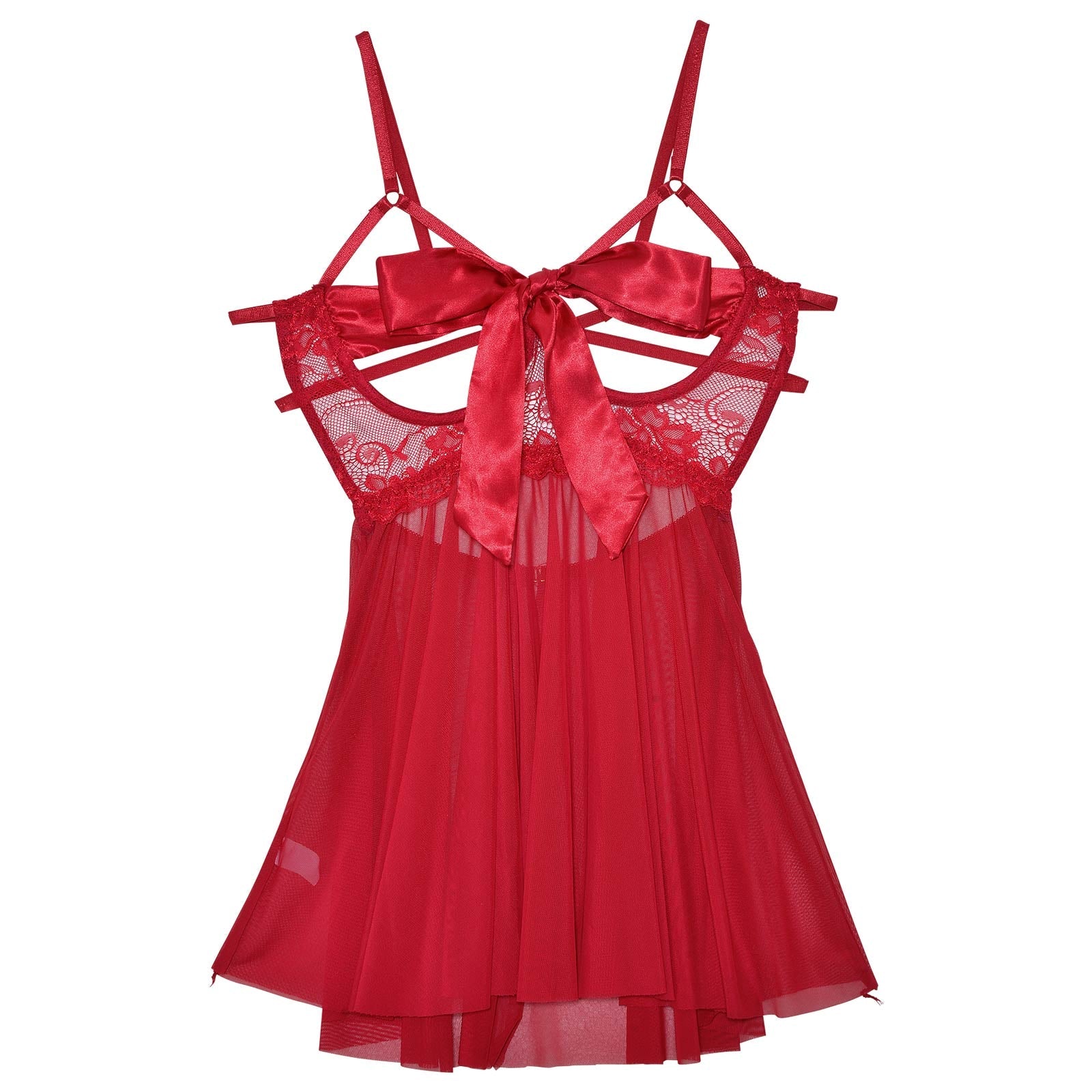 12/4再販!センシュアルレースコードリボンベビードール