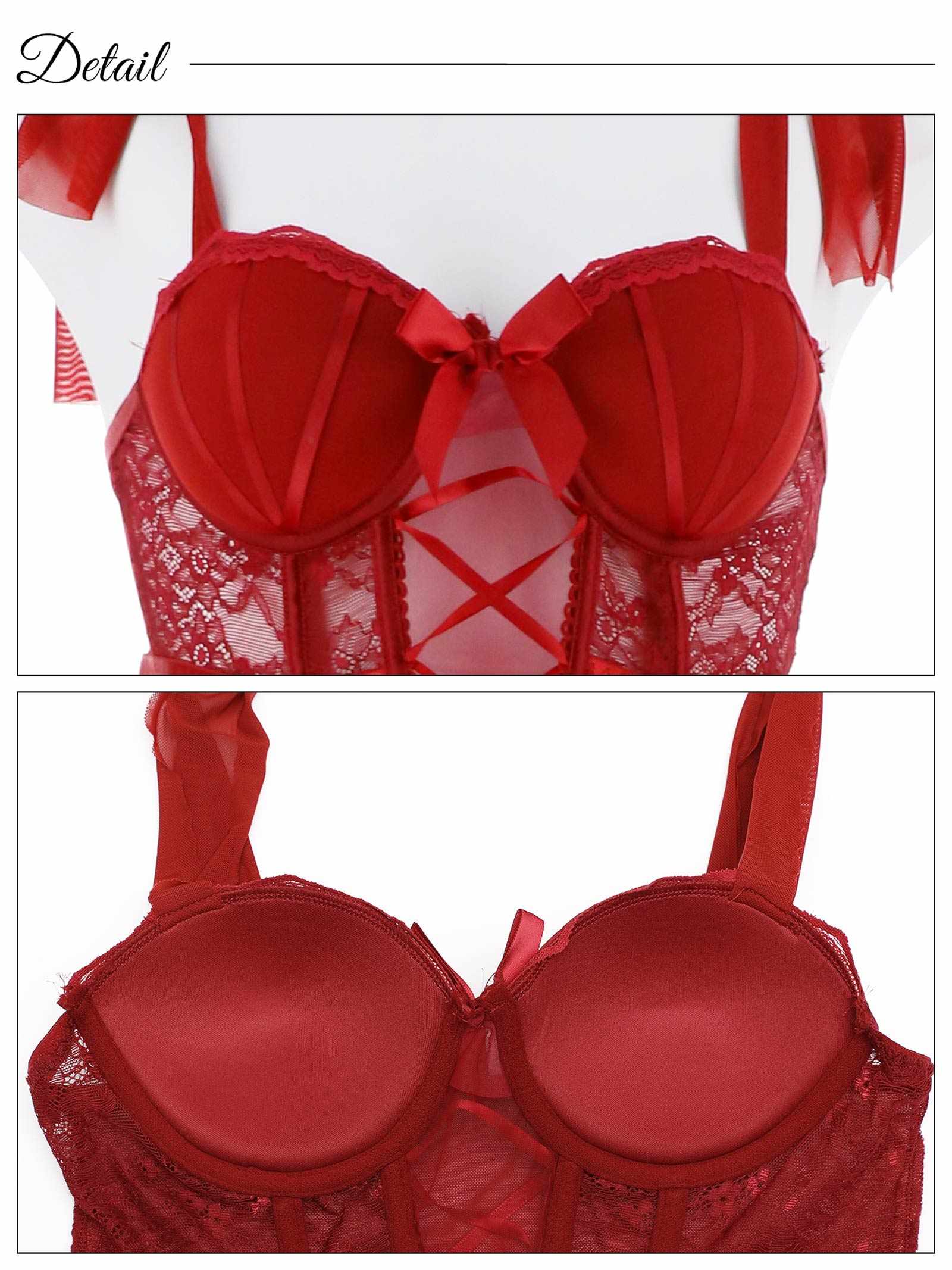 11/13新作!レースアップリボンショルダーベビードール