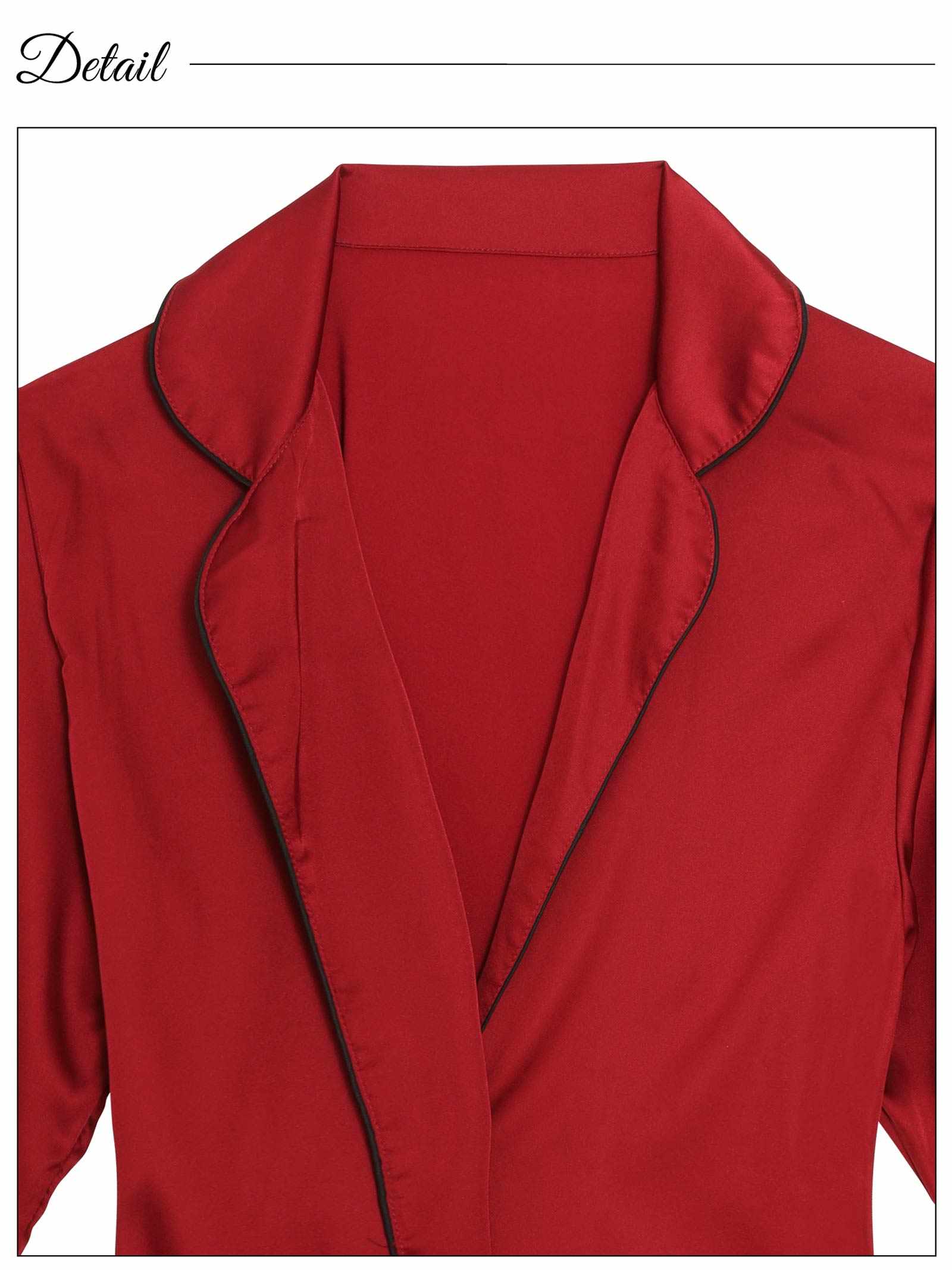 11/27新作!バイカラーパイピングガウンルームウェア