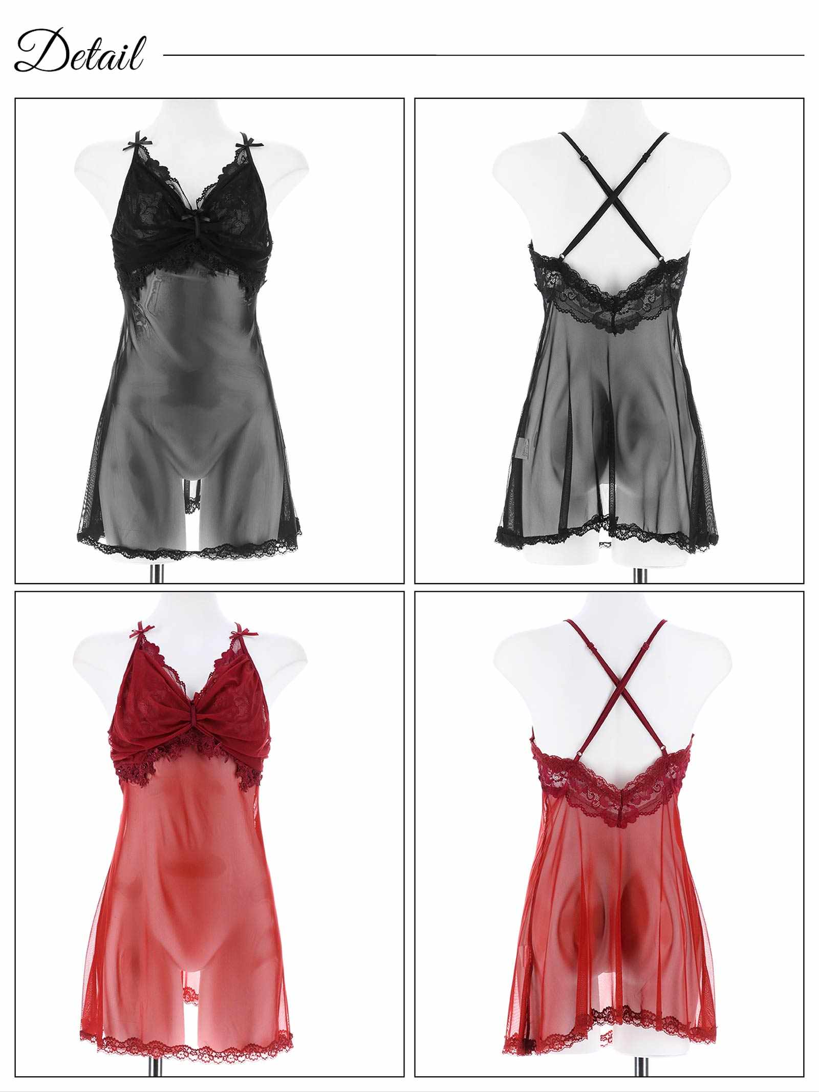 1/15新作!シアーセンシュアルレースベビードール