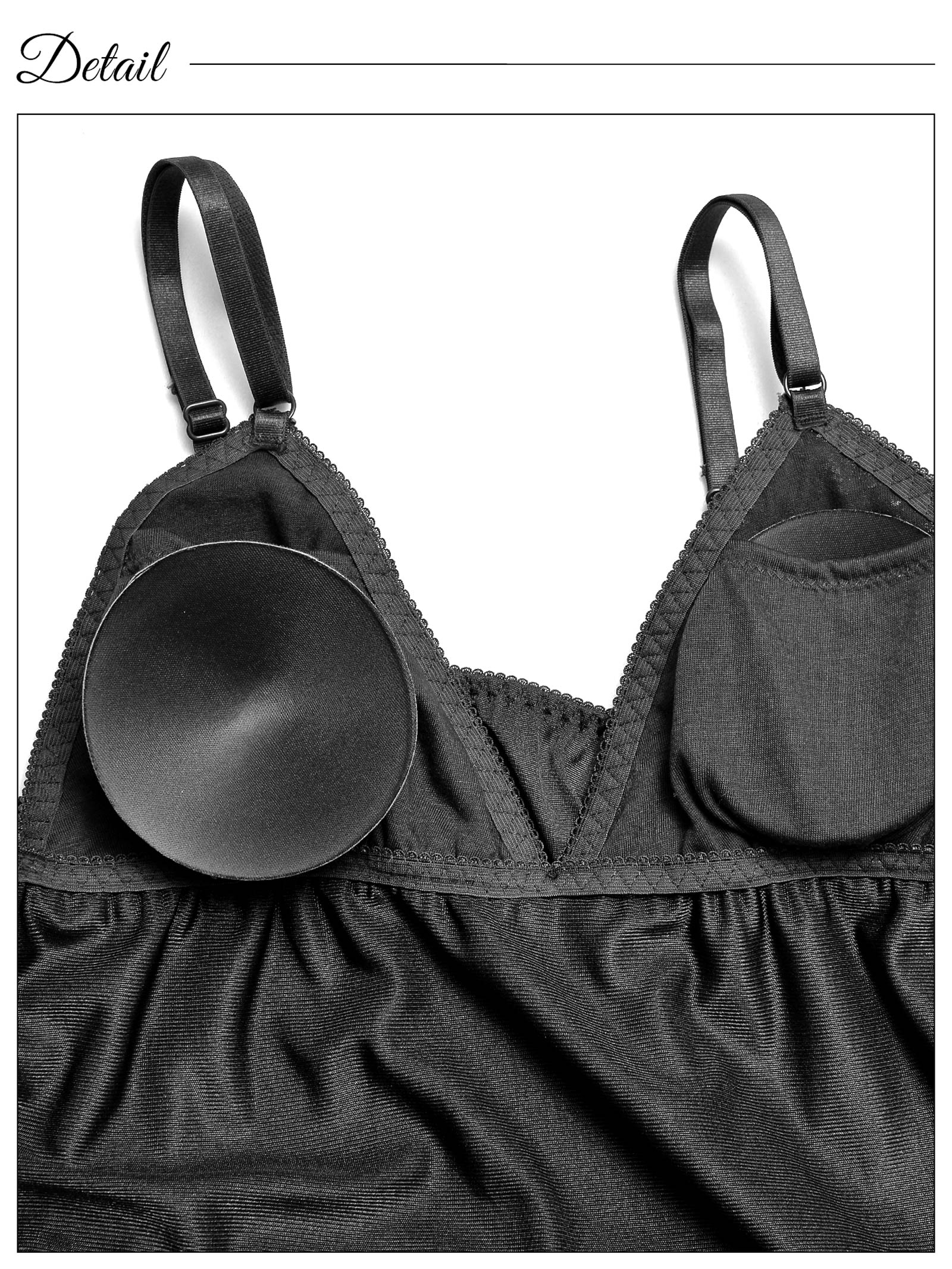 12/5再販!ディープカラーサテンベビードール&タップパンツ