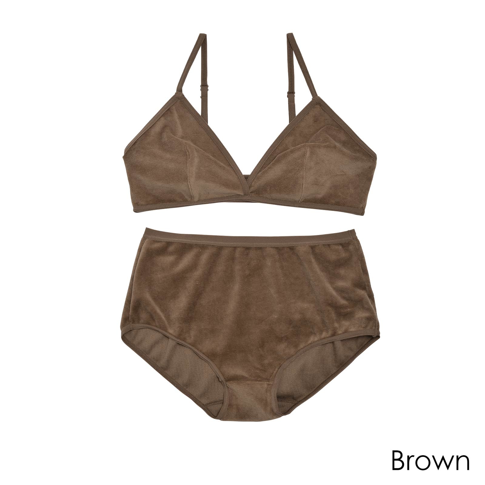 【mikomori】≪50%OFF≫Velor Triangle Bra Set ベロアトライアングルブラセット