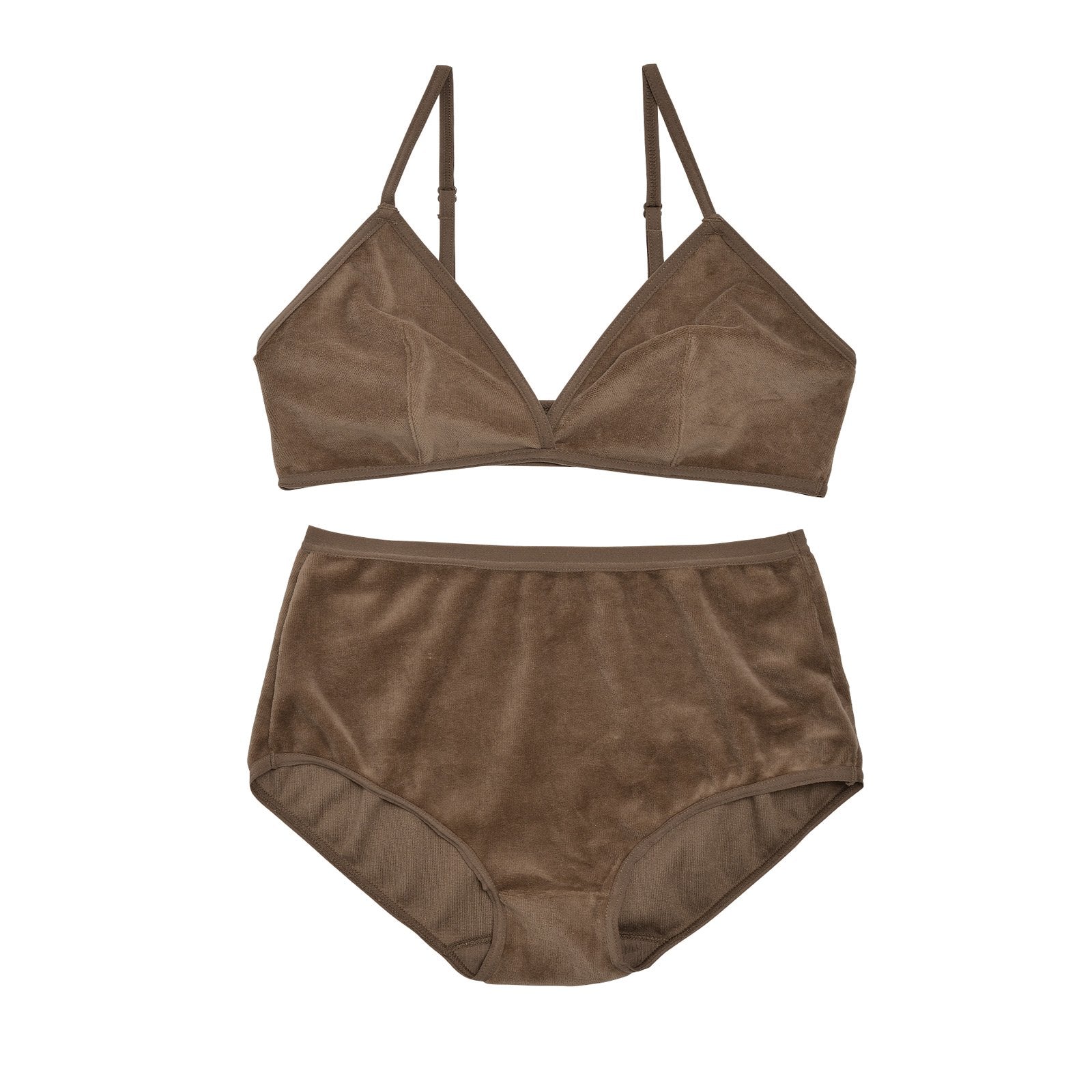 【mikomori】Velor Triangle Bra Set ベロアトライアングルブラセット