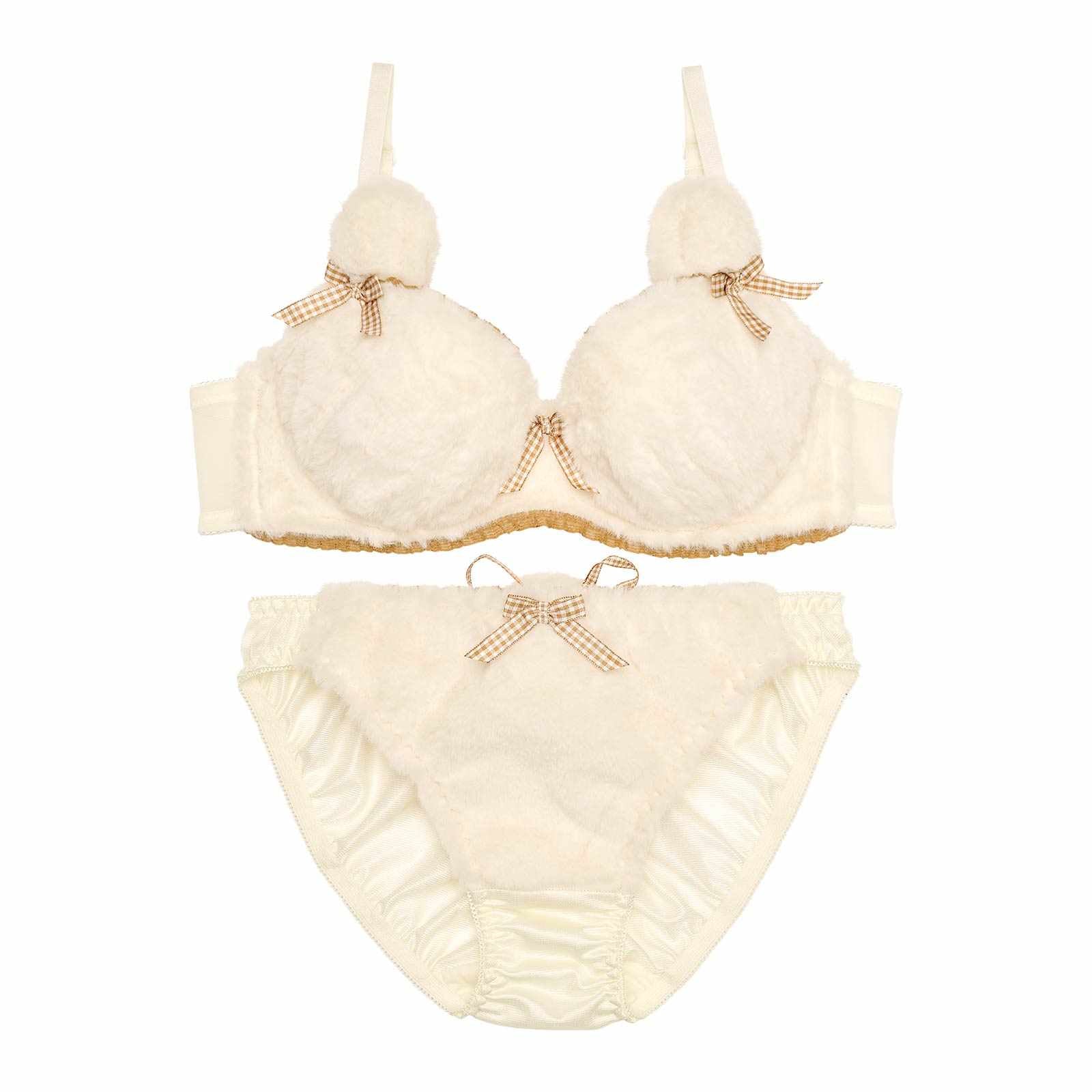 ラブリーテディベアブラジャー&フルバックショーツ