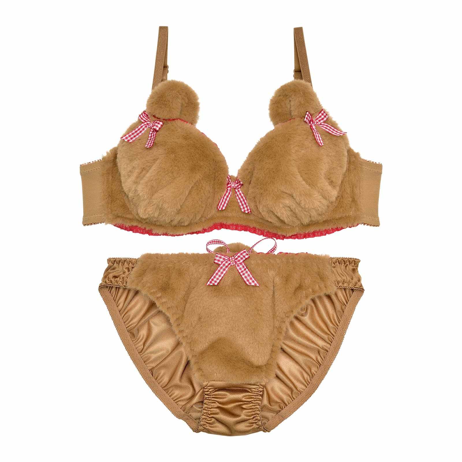ラブリーテディベアブラジャー&フルバックショーツ