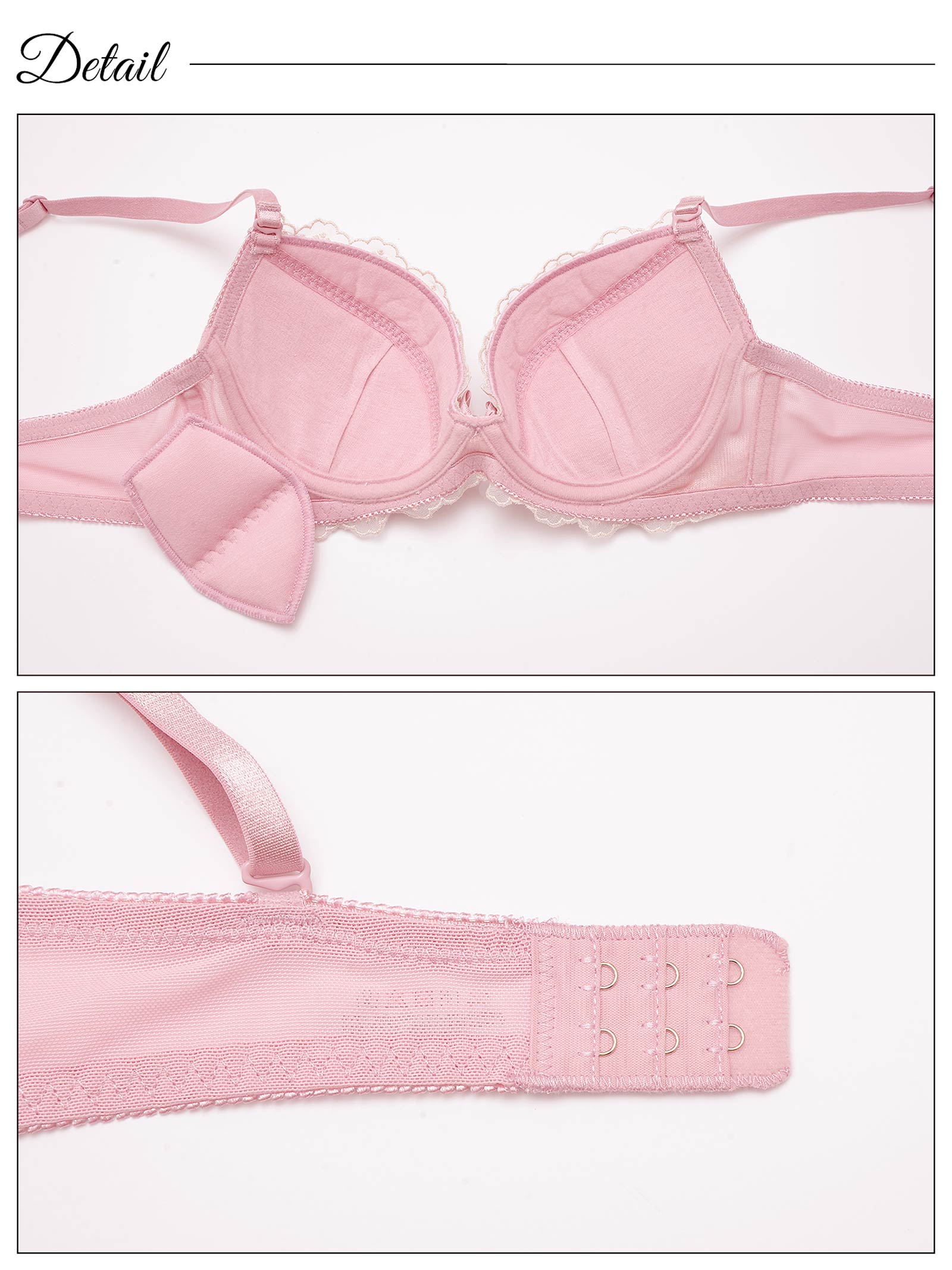 2/7新作!ガーリーニュアンスフラワーブラジャー&フルバックショーツ