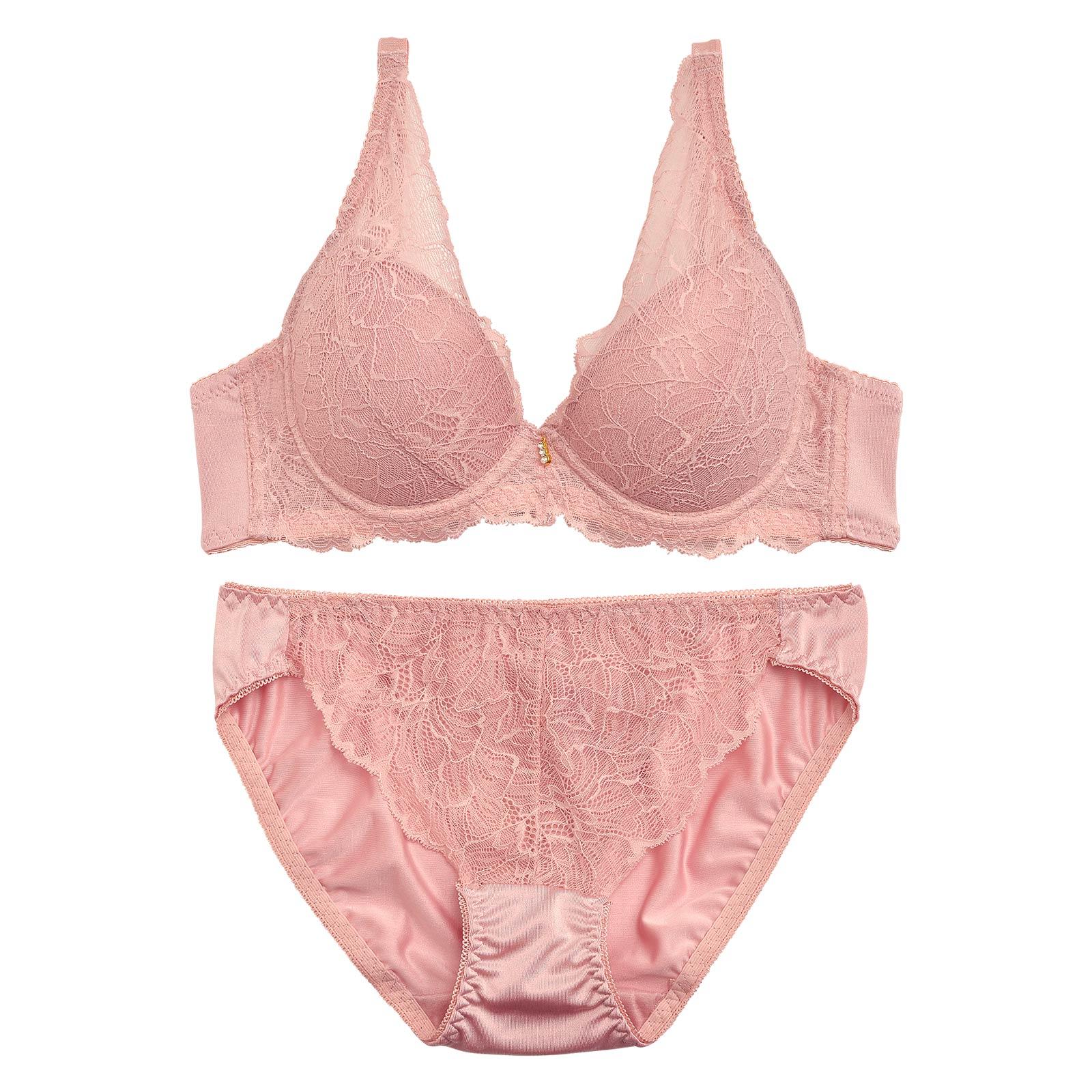 ナチュラルレースブラジャー&フルバックショーツ - 【公式】247Lingerie