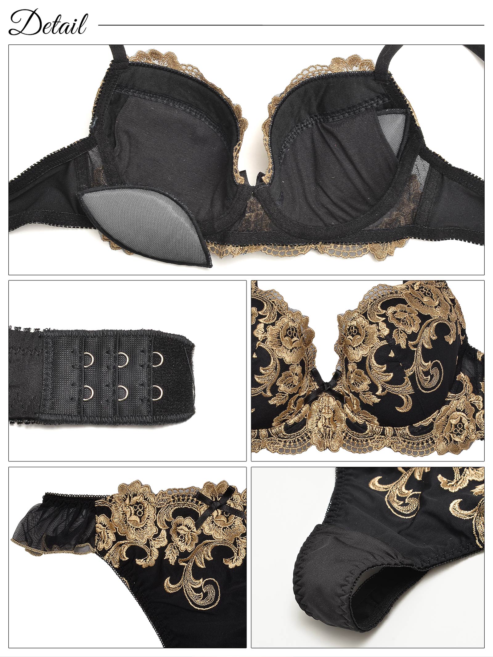 1/10新作!ゴージャスローズフリルブラジャー&Tバックショーツ