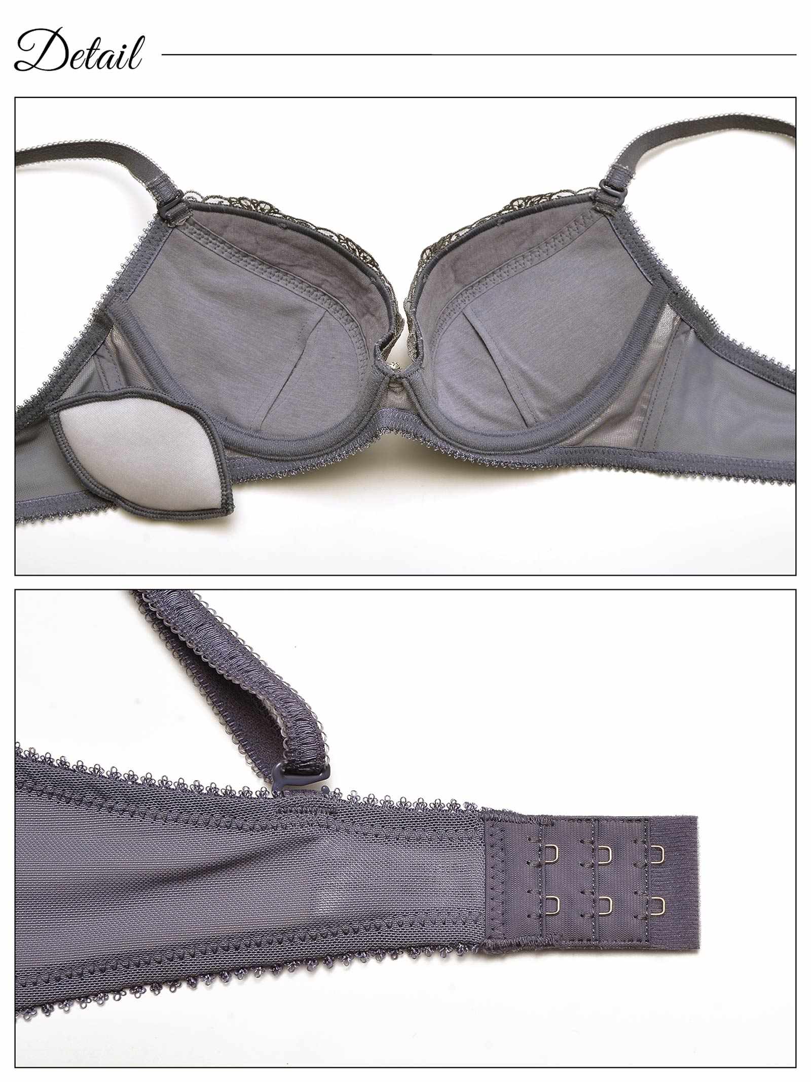 10/6新作!フェミニンプリュームレースブラジャー&バック透けフルバックショーツ