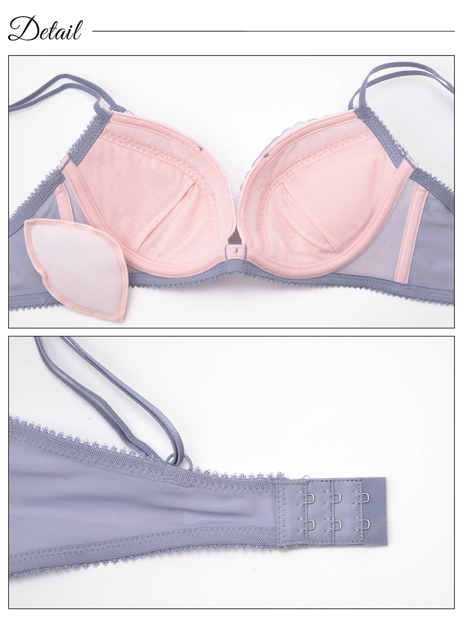 5/26新作!フラワーラッセルレース育乳脇高ブラジャー&フルバックショーツ