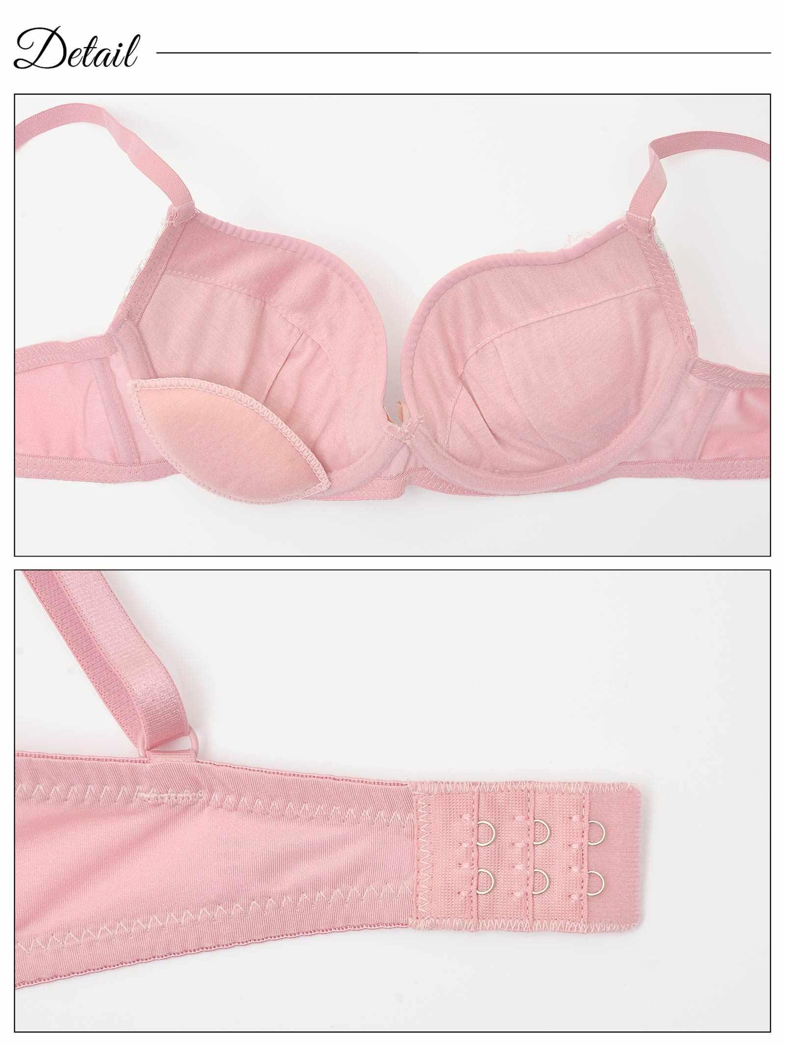 【3点セット】チャーミングアーチレースブラジャー&フルバック&Tバックショーツ - 【公式】247Lingerie