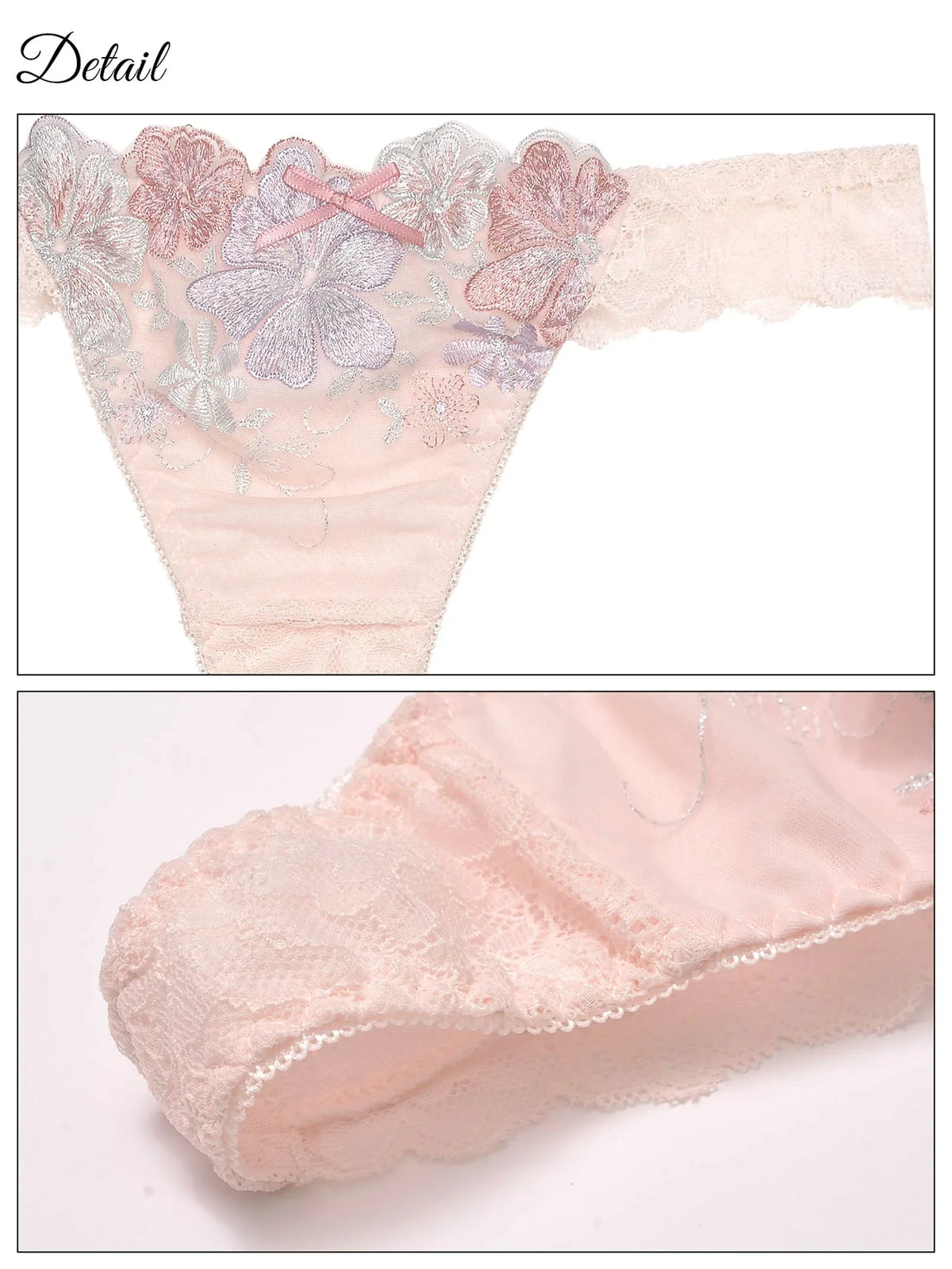 1/6再販!パステルメルティフラワー育乳脇高ブラジャー&バック透けTバックショーツ - 【公式】247Lingerie