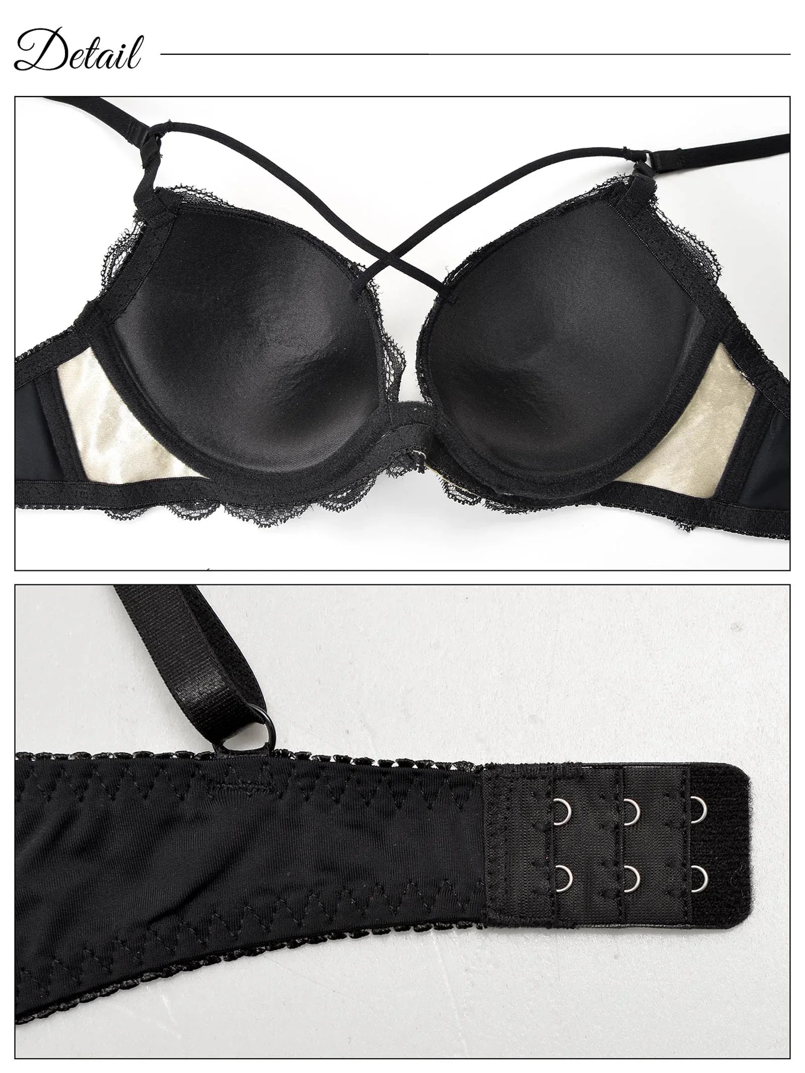 ストリングレースブラジャー&バック透けフルバックショーツ - 【公式】247Lingerie