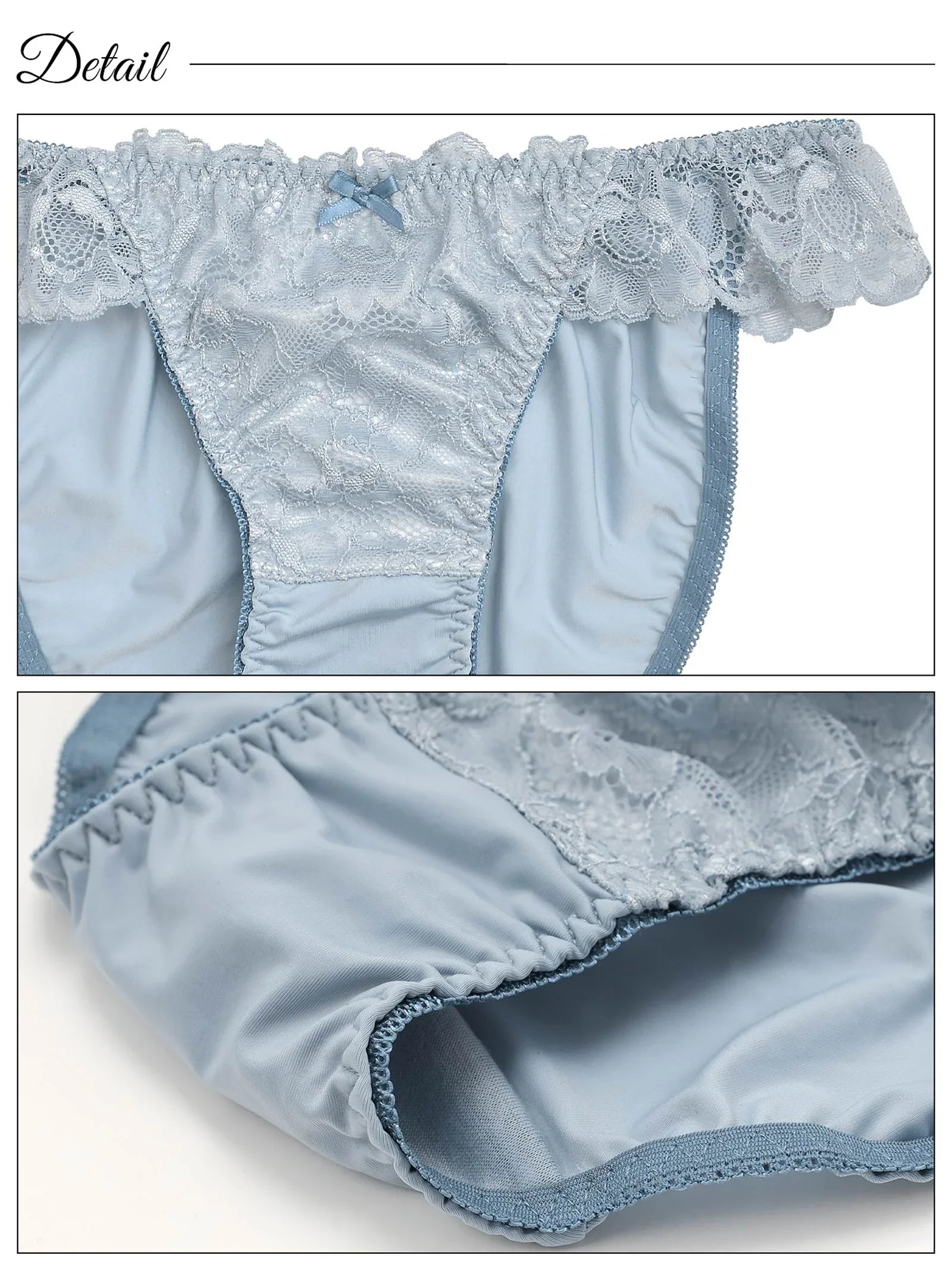 2/5再販!【ノンワイヤー】バイカラーラインフラワーレース育乳脇高ブラジャー&フルバックショーツ - 【公式】247Lingerie