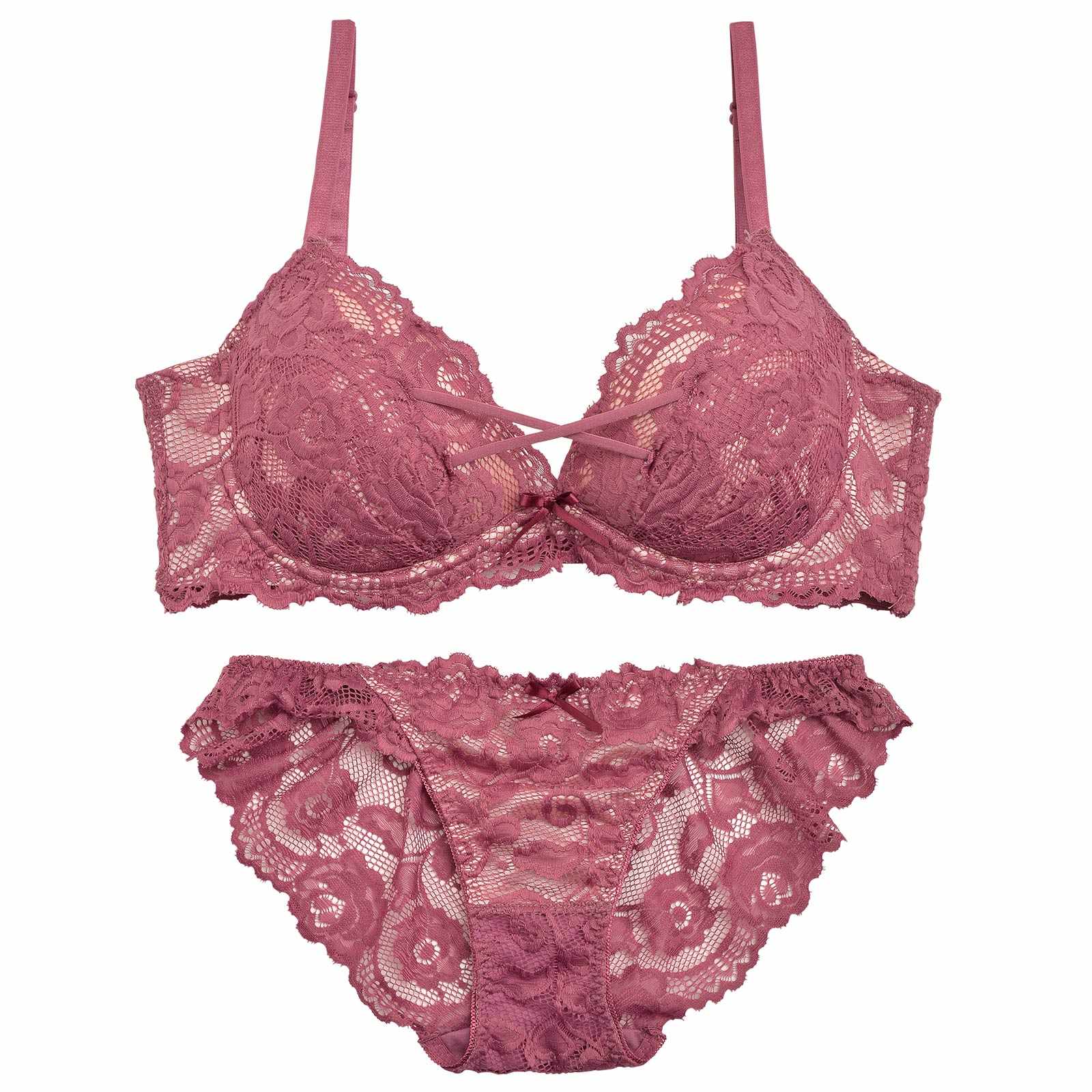 2/18再販!シャルマンシアーローズ育乳脇高ブラジャー&バック透けフルバックショーツ - 【公式】247Lingerie