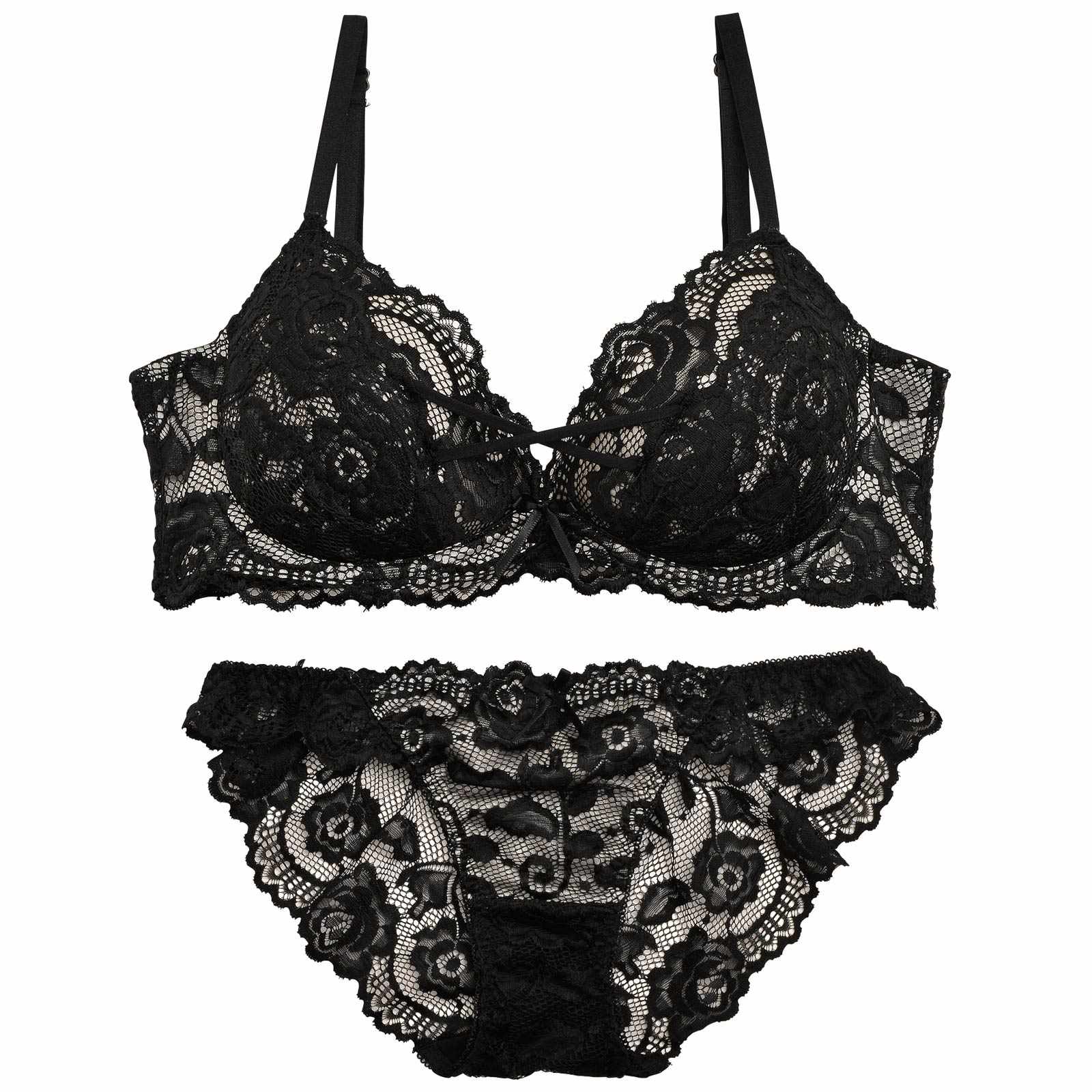 2/18再販!シャルマンシアーローズ育乳脇高ブラジャー&バック透けフルバックショーツ - 【公式】247Lingerie