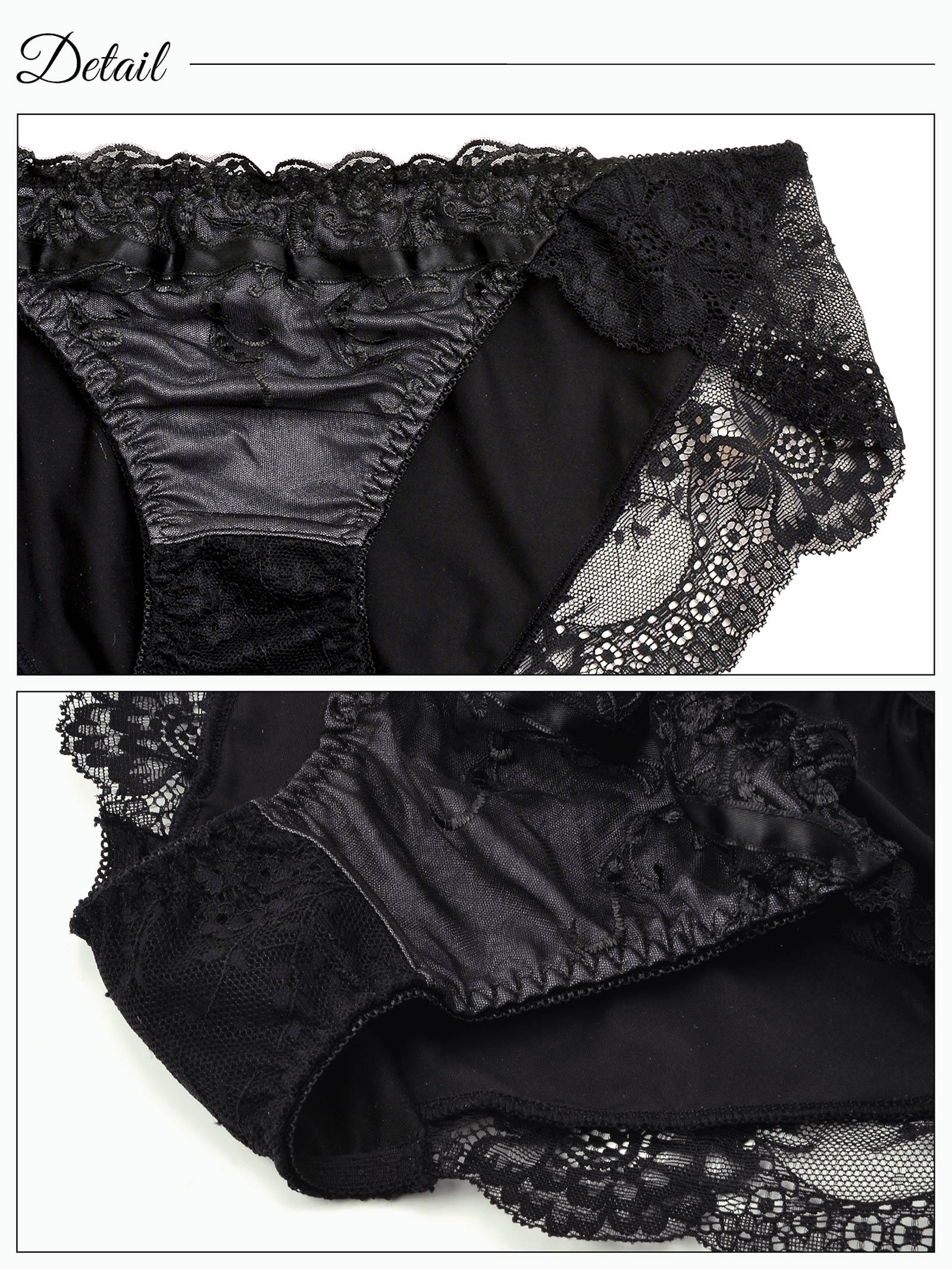 クラシカルラインレース育乳脇高ブラジャー&フルバックショーツ - 【公式】247Lingerie