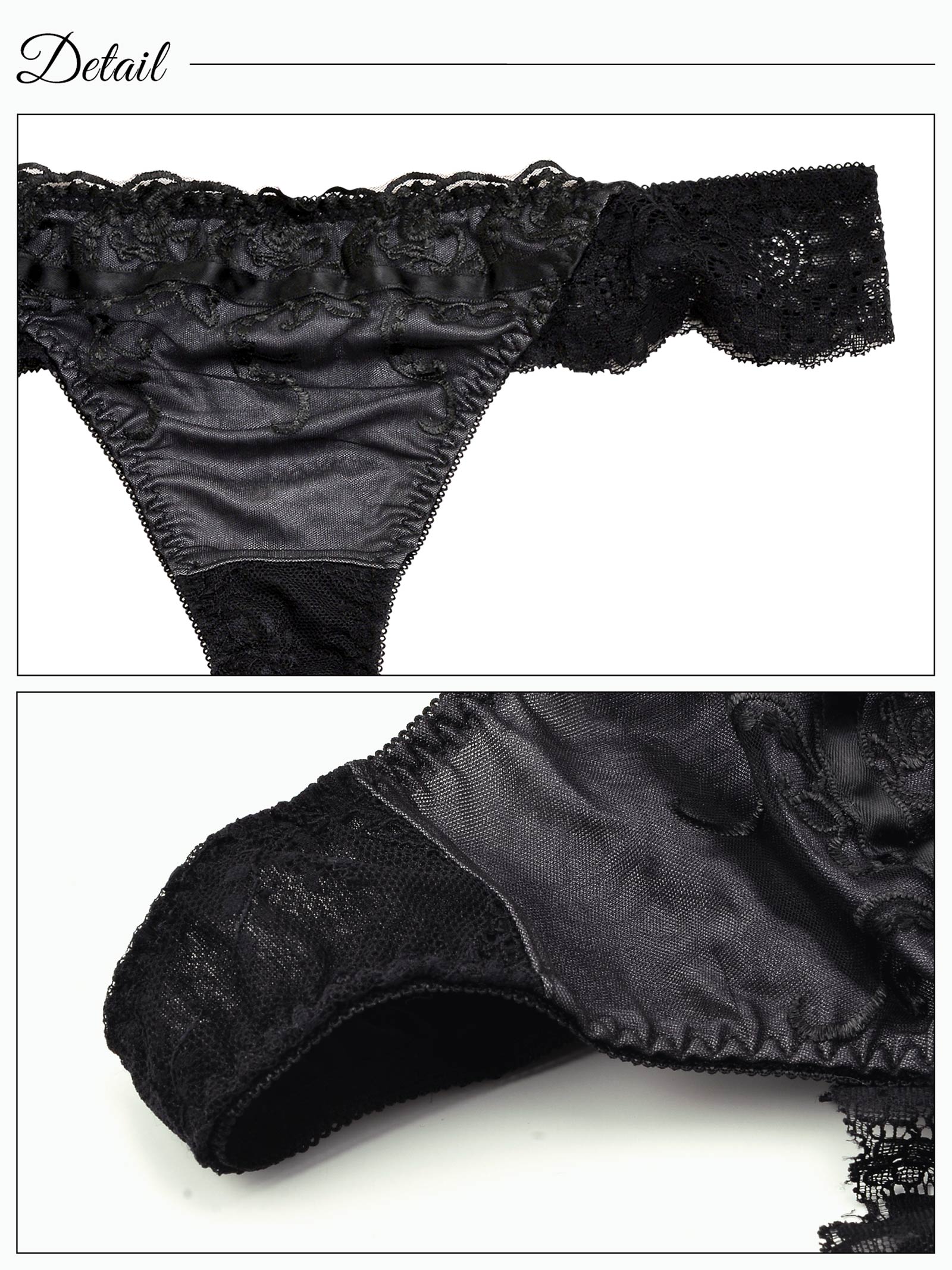 2/24新作!クラシカルラインレース育乳脇高ブラジャー&Tバックショーツ