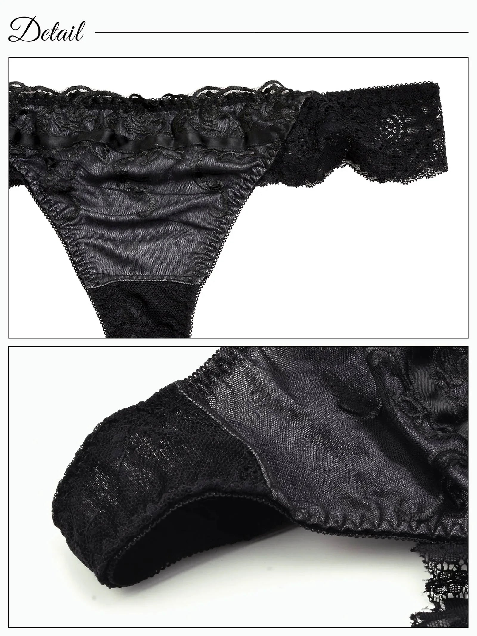 クラシカルラインレース育乳脇高ブラジャー&Tバックショーツ - 【公式】247Lingerie