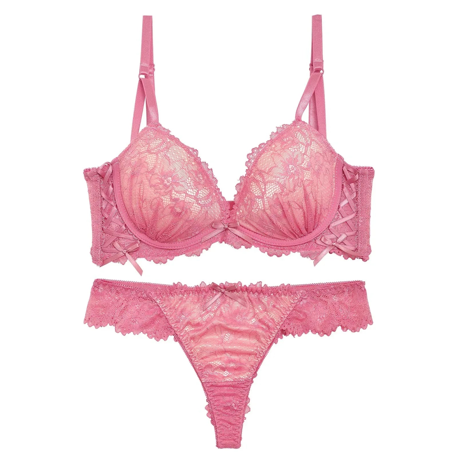 【三上悠亜着用】シャルムレースアップ育乳脇高ブラジャー&バック透けTバックショーツ - 【公式】247Lingerie