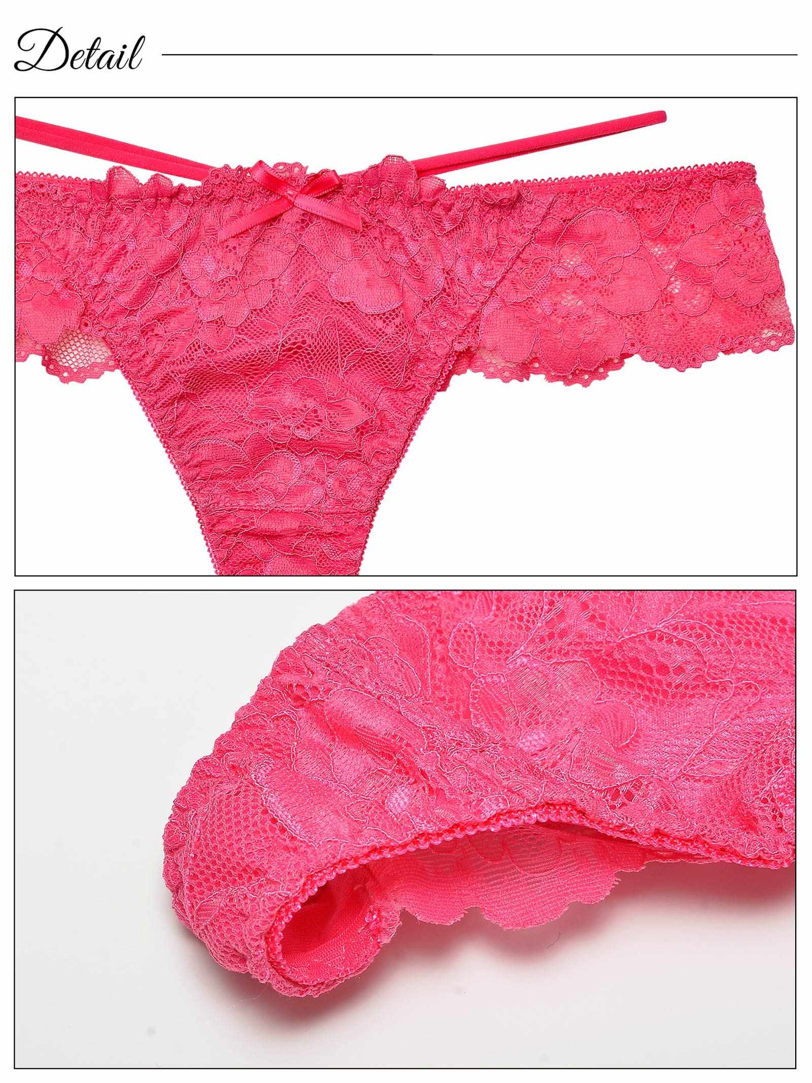 10/9新作!【EFサイズ】オールフラワーレースアップブラジャー&バック透けTバックショーツ