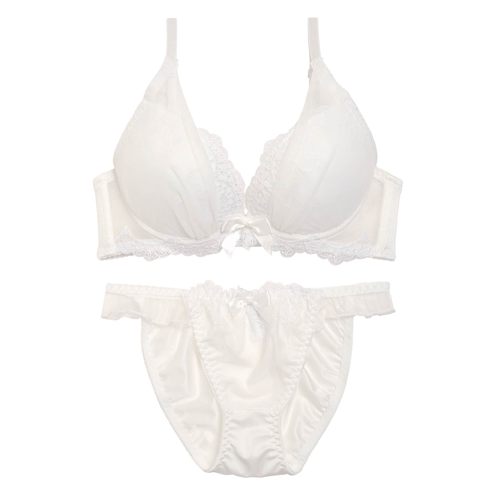 1/24再販!【三上悠亜着用】ロイヤリティチュールフラワーブラジャー&フルバックショーツ