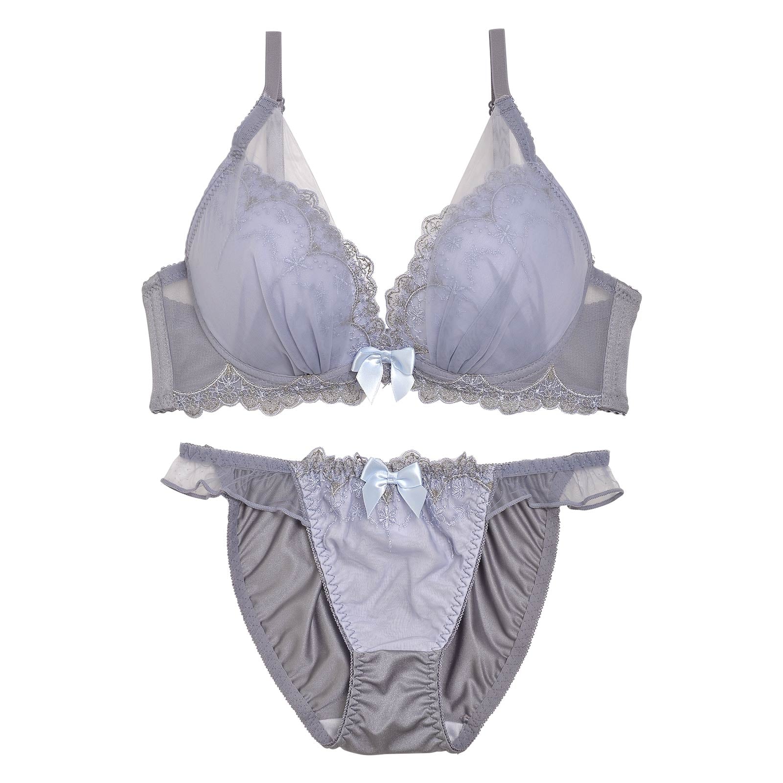 12/11再販!【三上悠亜着用】ロイヤリティチュールフラワーブラジャー&フルバックショーツ