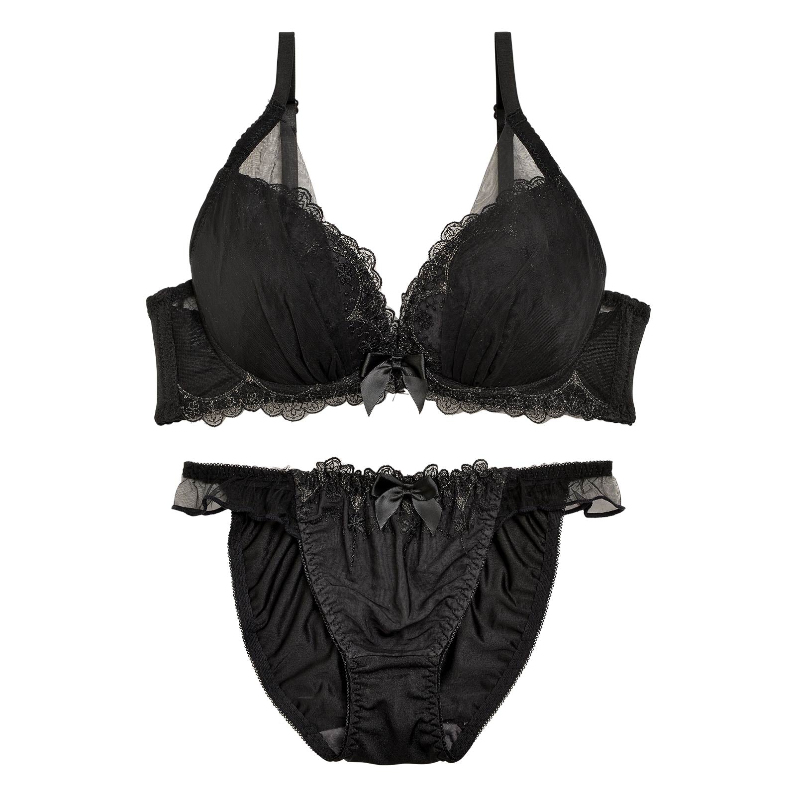 1/24再販!【三上悠亜着用】ロイヤリティチュールフラワーブラジャー&フルバックショーツ