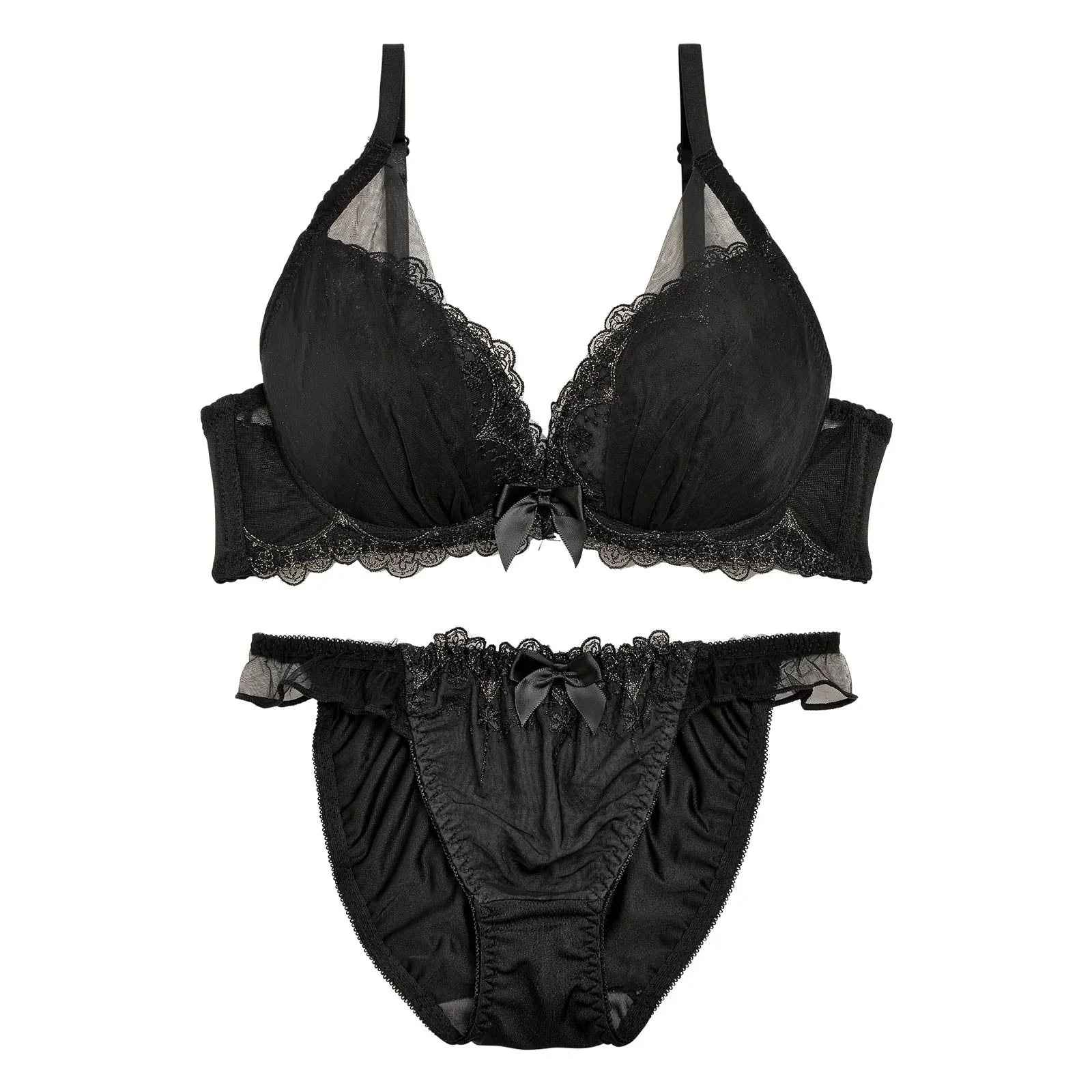 1/24再販!【三上悠亜着用】ロイヤリティチュールフラワーブラジャー&フルバックショーツ - 【公式】247Lingerie